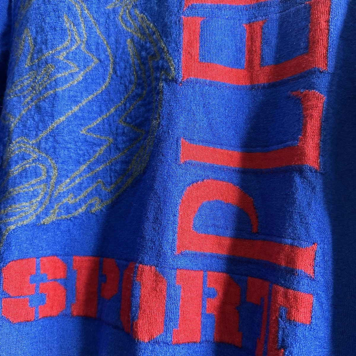 Philipp Plein Plein Sport luxury blue sweater merino wool Size US M / EU 48-50 / 2 - 5 Thumbnail