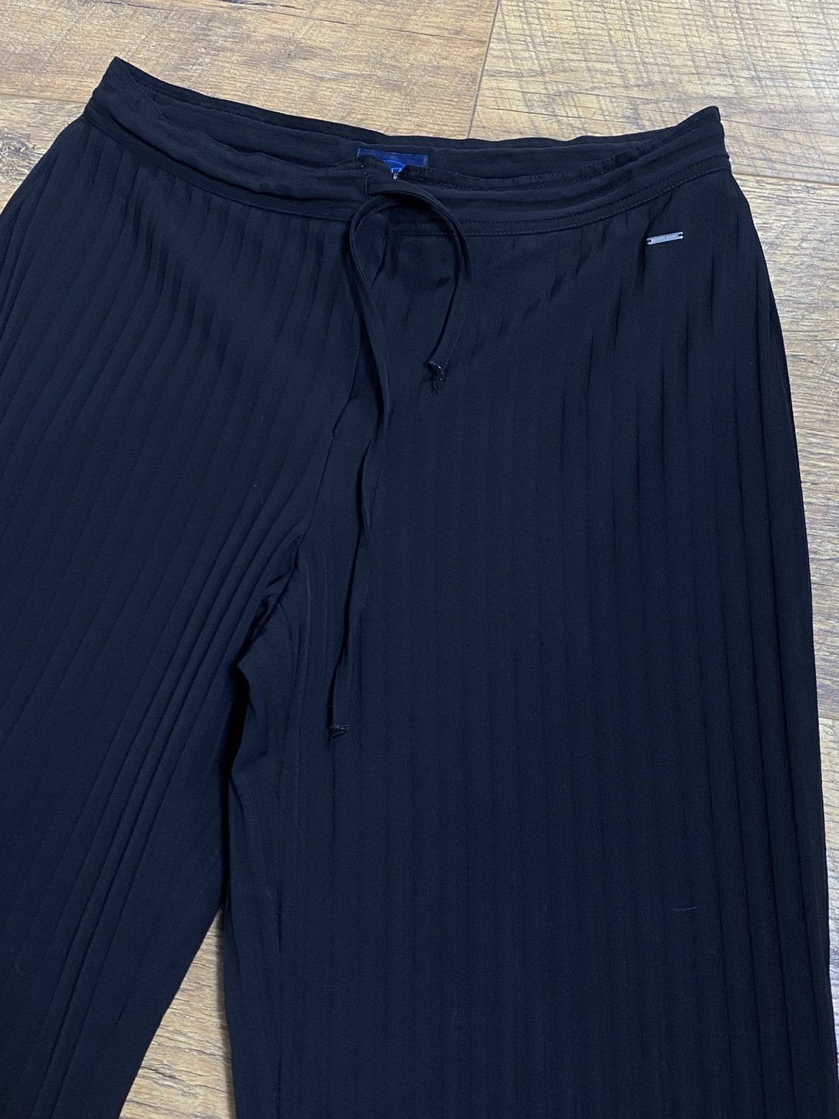 Kenzo Kenzo Jeans Black Heavy Pleated Wide Leg Trousers Sz 44 Size 30" / US 8 / IT 44 - 2 Thumbnail