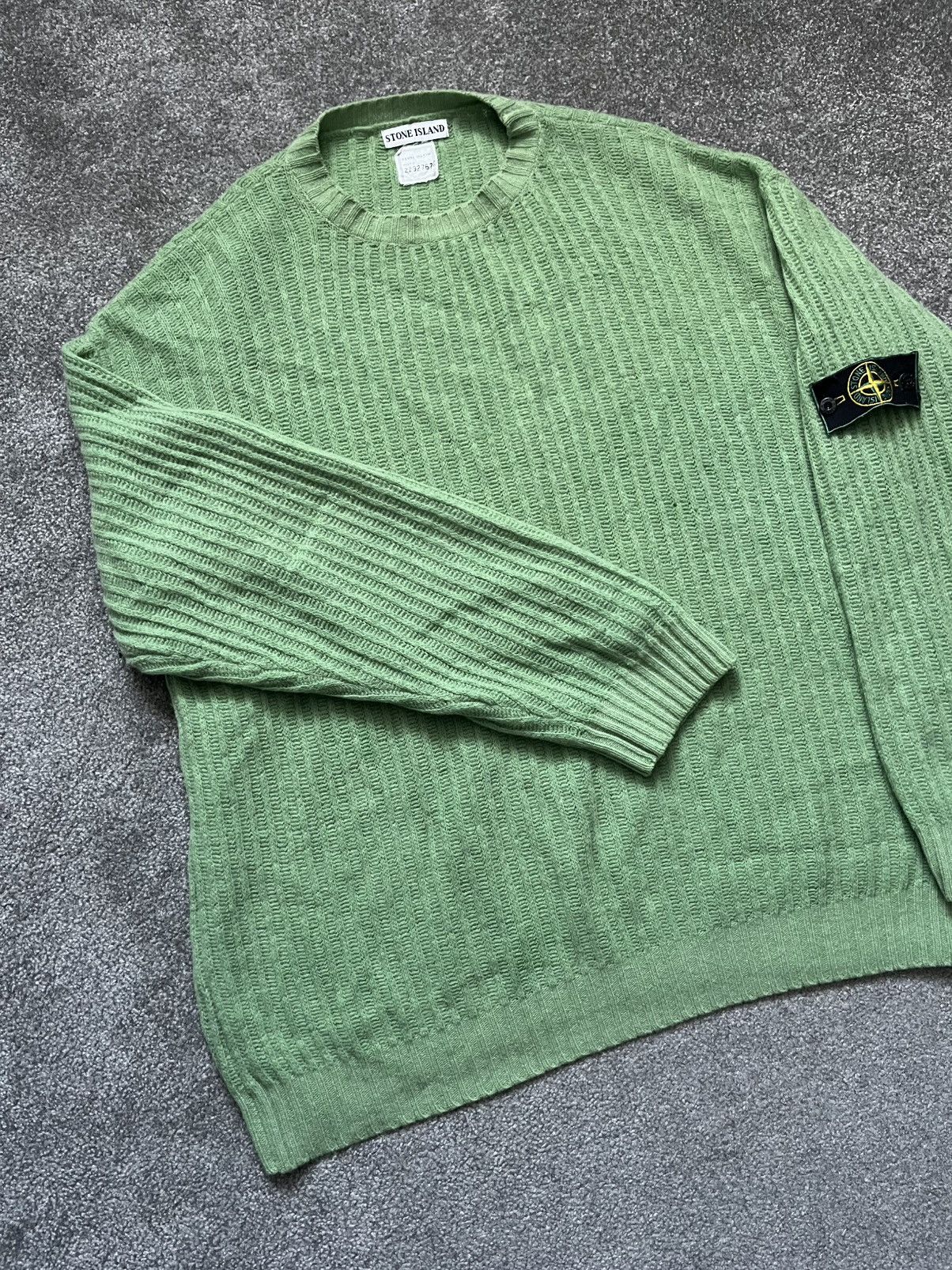 Vintage Stone Island 80s Ribbed Knitter Sweater Size US XL / EU 56 / 4 - 5 Thumbnail