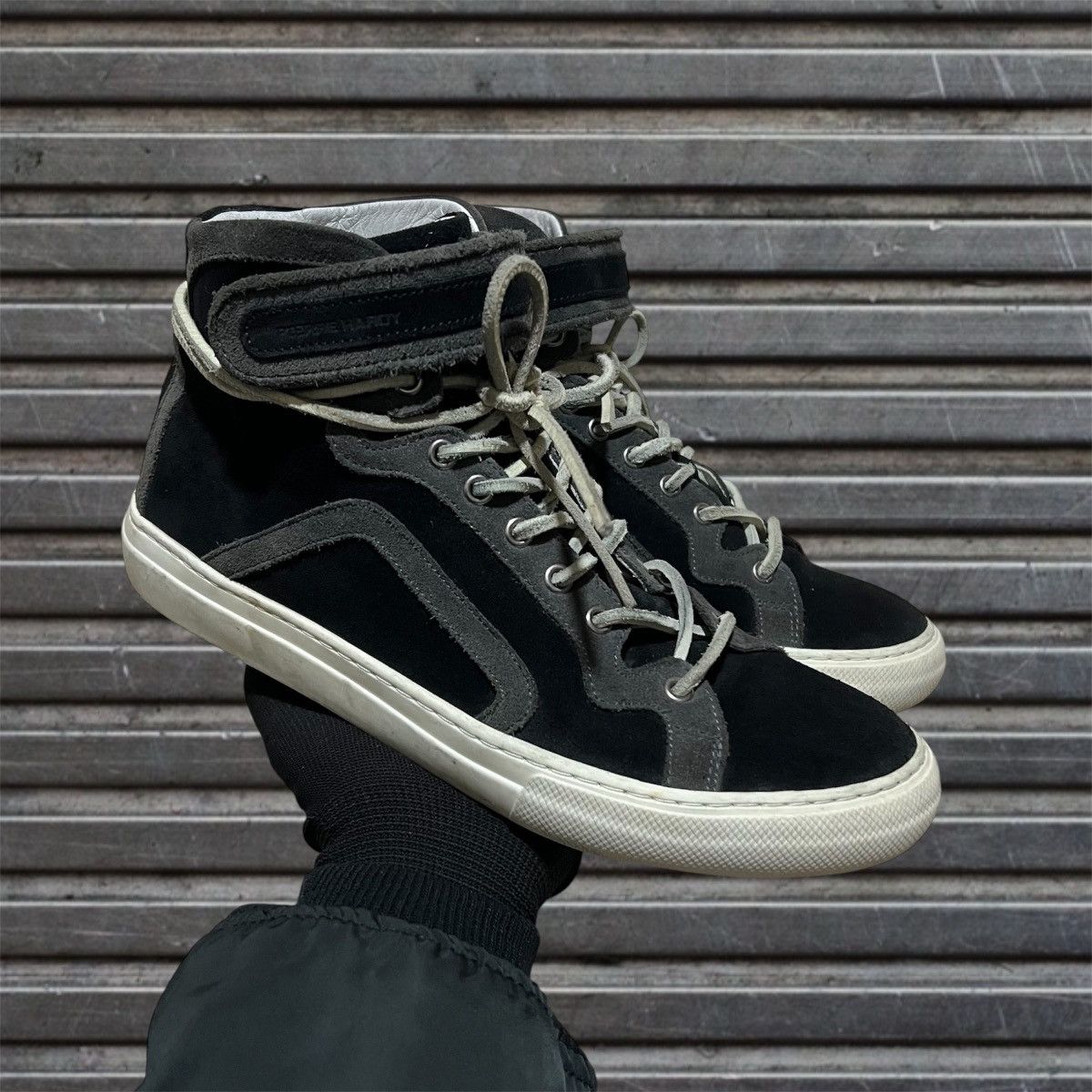 Pierre Hardy 101 Basket Hi Top Suede Sneaker Hedi Slimane