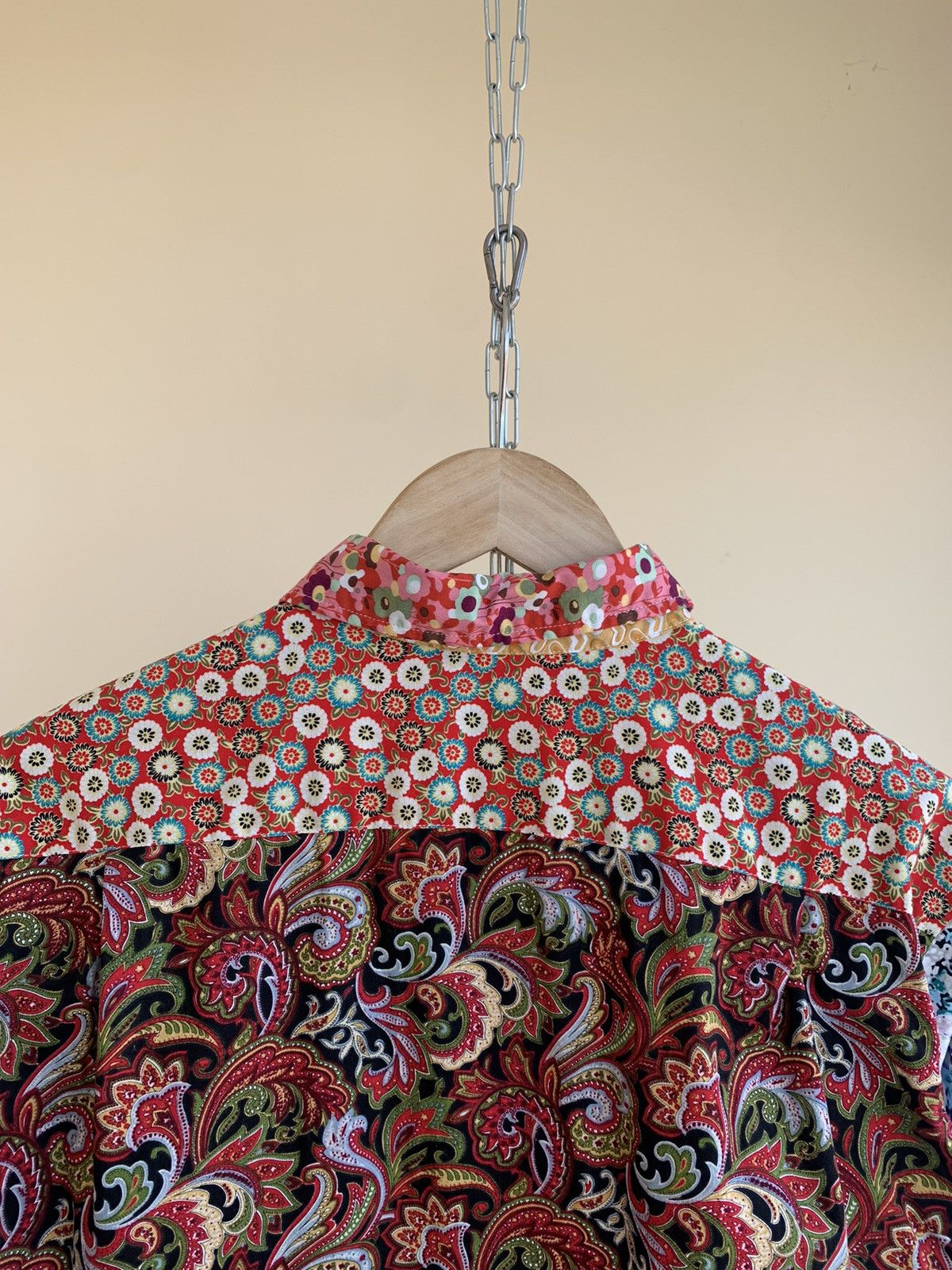 Japanese Brand Foul Fashion Ugly Patchwork Crazy Print Button Up L/S Shirt Size US L / EU 52-54 / 3 - 11 Thumbnail