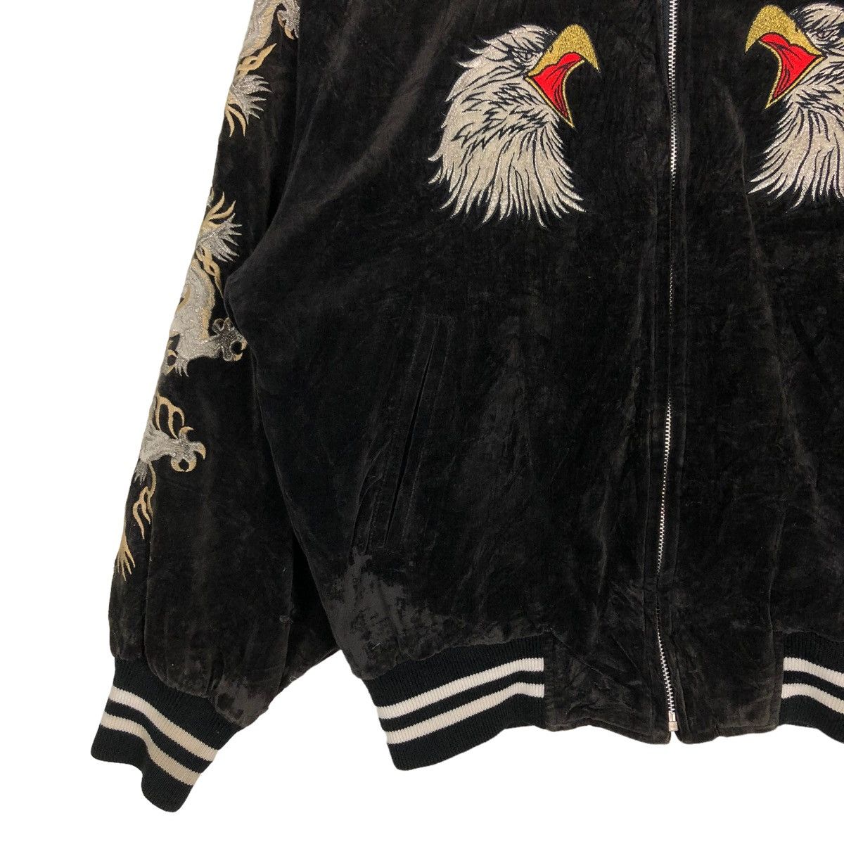 Toyo Enterprises 🔥VINTAGE VELVET SOUVENIR JACKET OVER PRINT JAPAN YOKOSUKA Size US M / EU 48-50 / 2 - 7 Thumbnail
