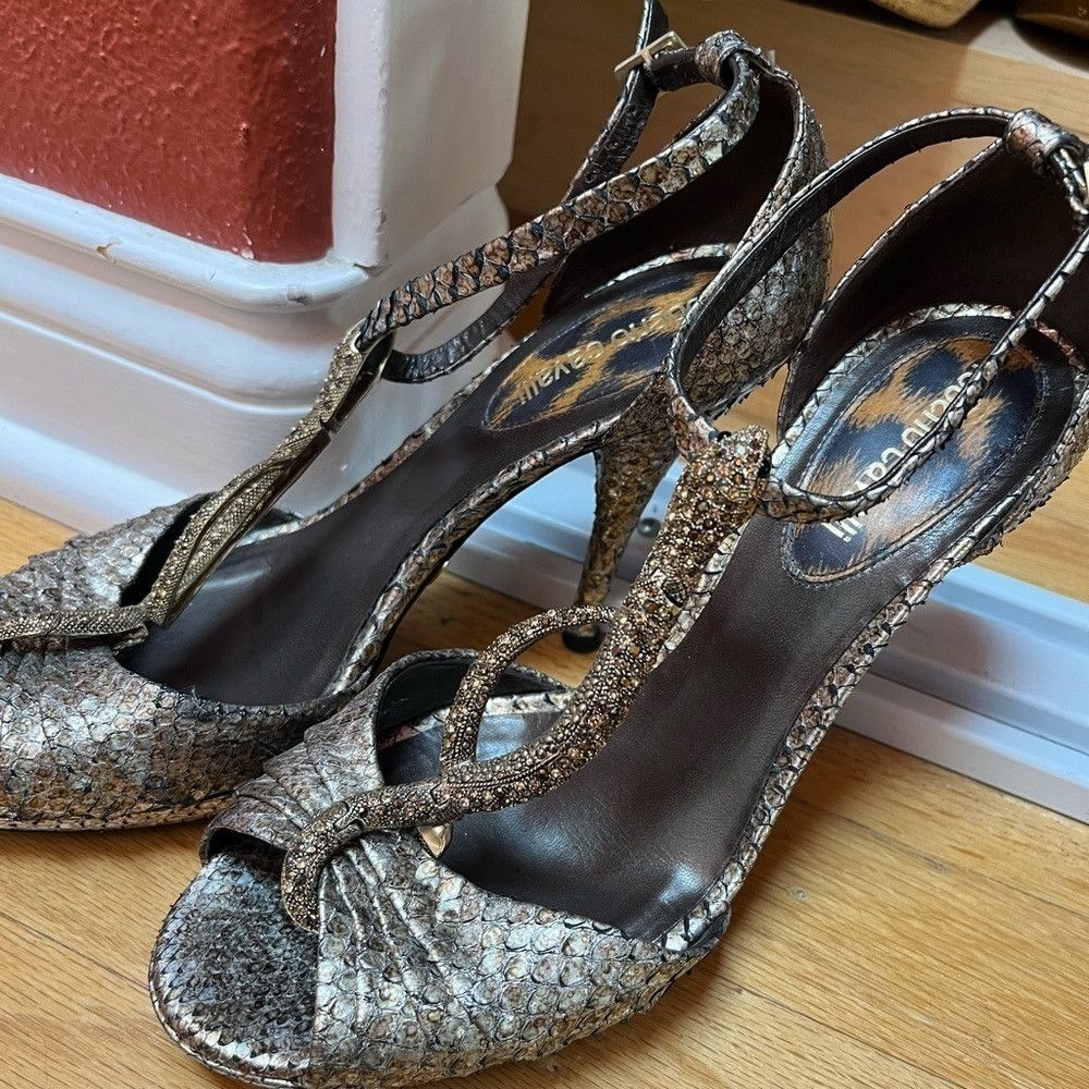 Roberto Cavalli STUNNING ROBERTO CAVALLI SNAKE HEELS Size US 8 / IT 38 - 4 Thumbnail