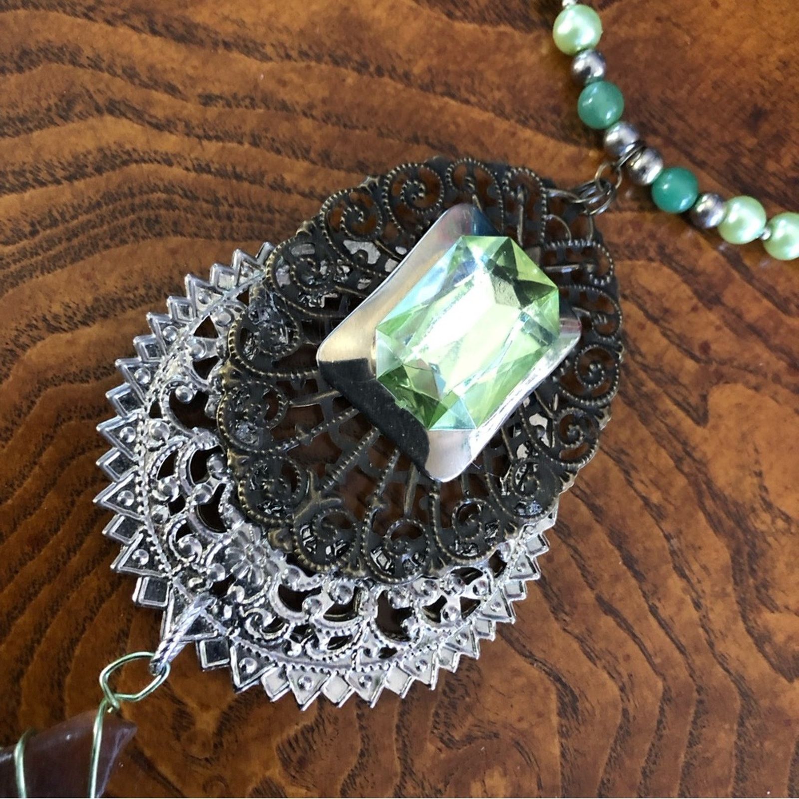 Handmade Handcrafted repurpose genuine stone Pearl necklace Size ONE SIZE - 10 Thumbnail