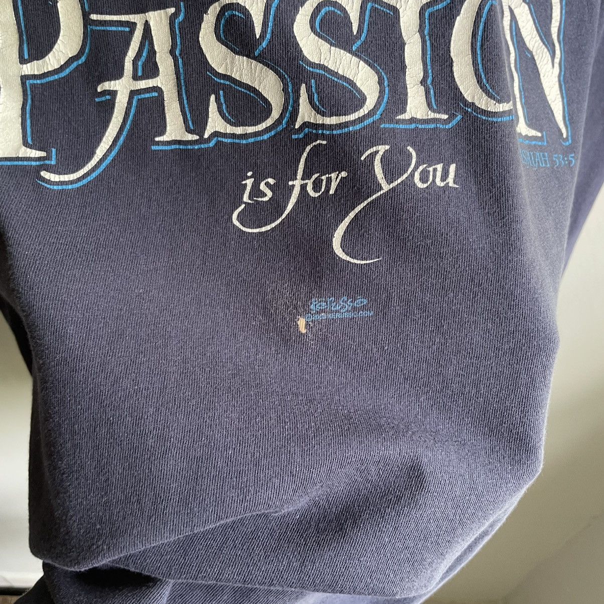 Vintage Vintage Jesus Shirt Passion 🍒 Size US L / EU 52-54 / 3 - 3 Thumbnail