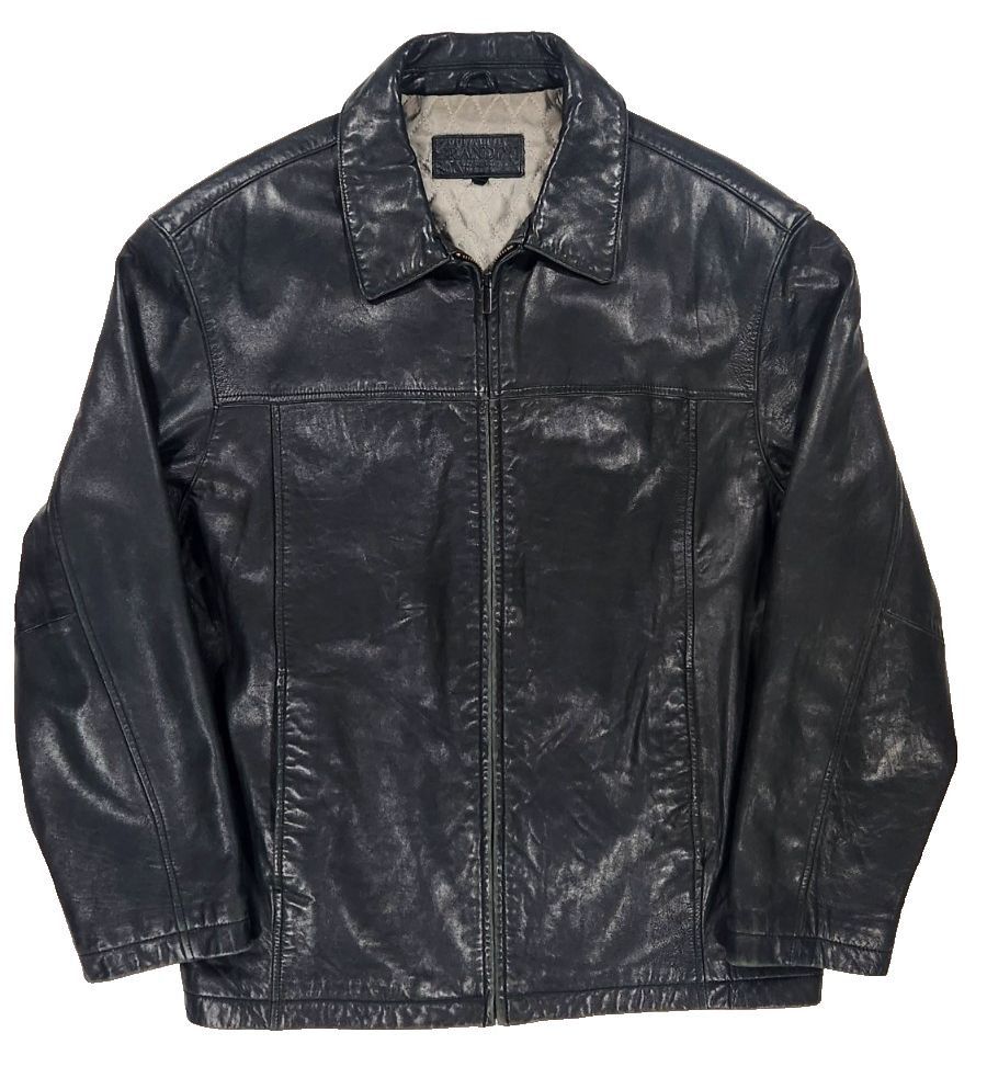 Brandini Brandini Lamb Leather Moto Jacket Minimalist Full Zip Size Size US L / EU 52-54 / 3 - 1 Thumbnail