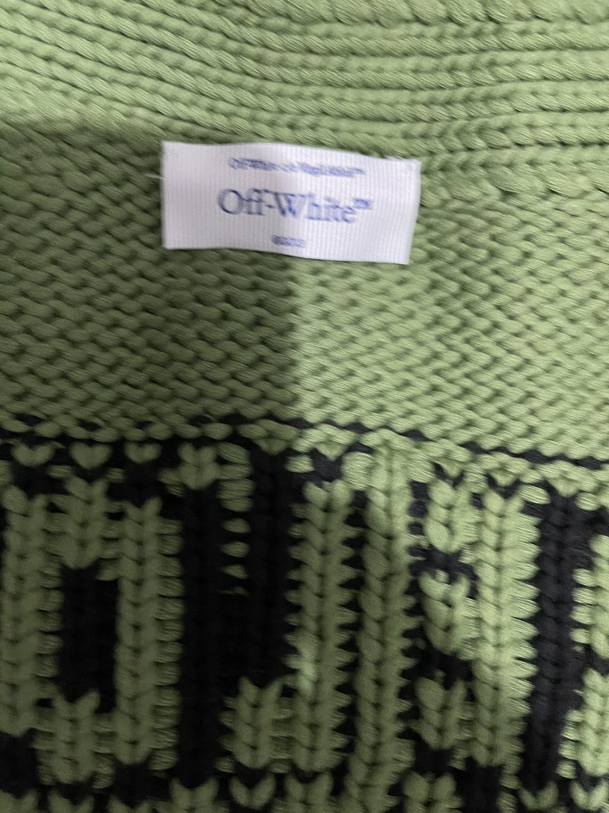 Off-White Off-White V-neck intarsia-knit cardigan Size US XL / EU 56 / 4 - 5 Thumbnail