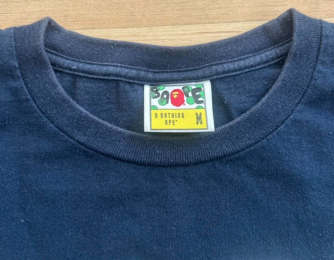 Bape Navy Blue BAPE Streetwear Tee with White Lettering Size US M / EU 48-50 / 2 - 2 Thumbnail