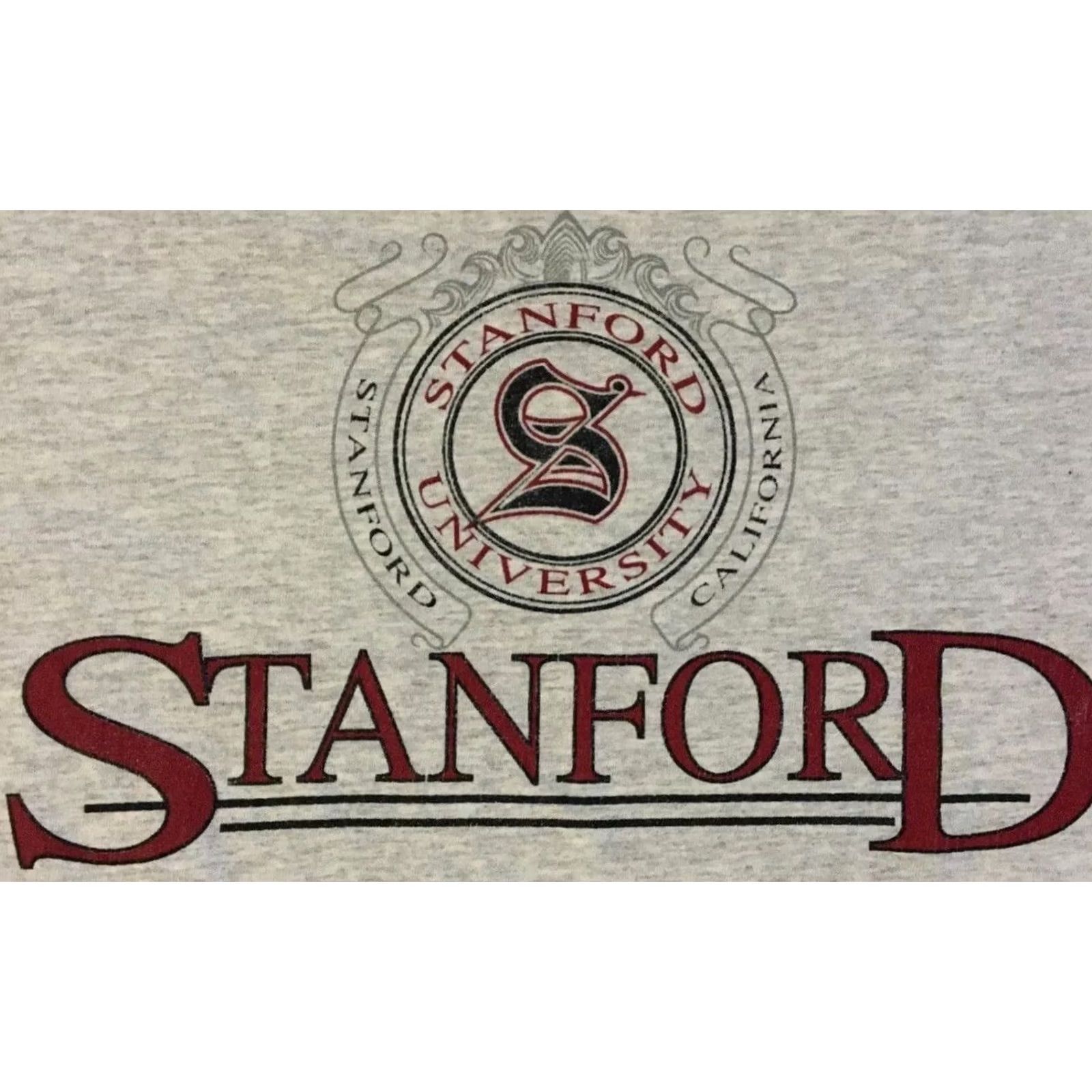 Vintage VINTAGE Stanford University Spellout Shirt XL Gray Mens T-Shirt 90s Grunge College University USA 80s 90s Size US XL / EU 56 / 4 - 2 Thumbnail