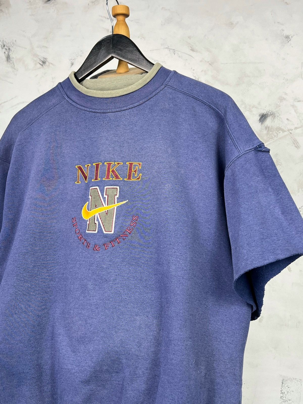 Nike Vintage Nike Short Sleeve Sweatshirt Size M - L Size US L / EU 52-54 / 3 - 2 Thumbnail