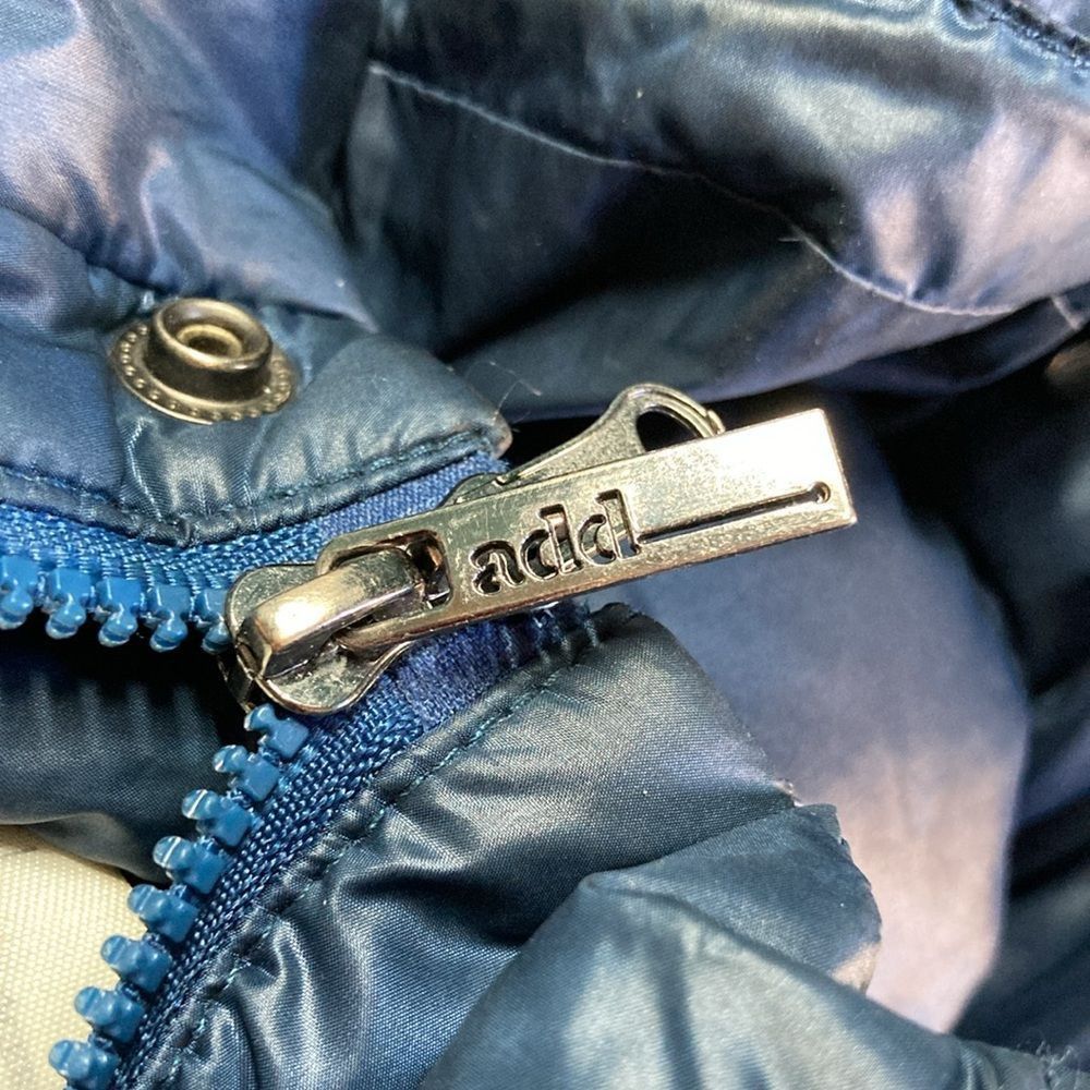 Add Add Italy Down Jacket Womens Size M Navy Blue Zip & Snap A S Size M / US 6-8 / IT 42-44 - 10 Thumbnail