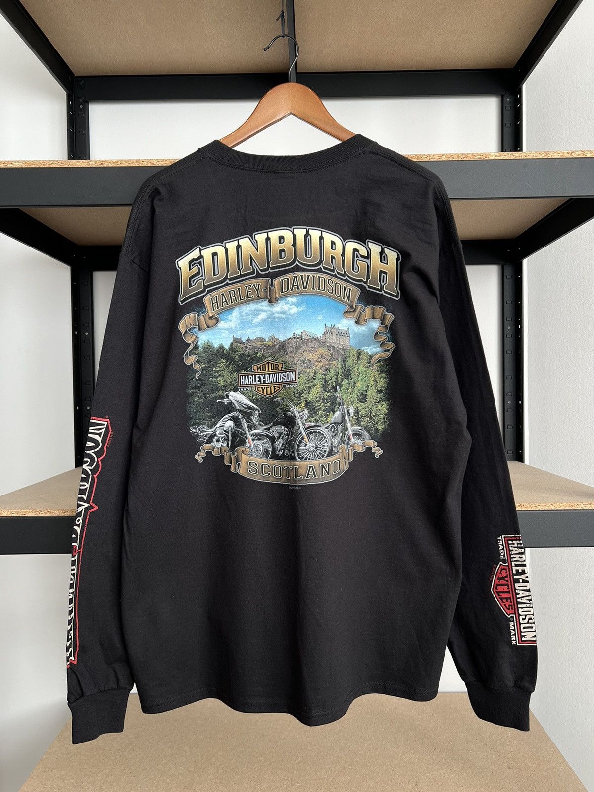 Harley Davidson Vintage 2019 Harley Davidson Edinburgh Scotland Long Sleeve Size US XL / EU 56 / 4 - 2 Thumbnail