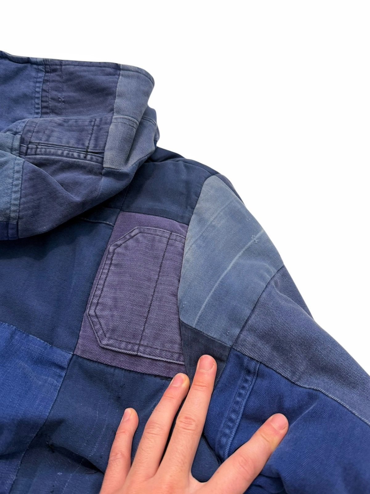 Greg Lauren Showroom Scrap French Workwear Patchwork Puffer Jacket Size US L / EU 52-54 / 3 - 15 Thumbnail
