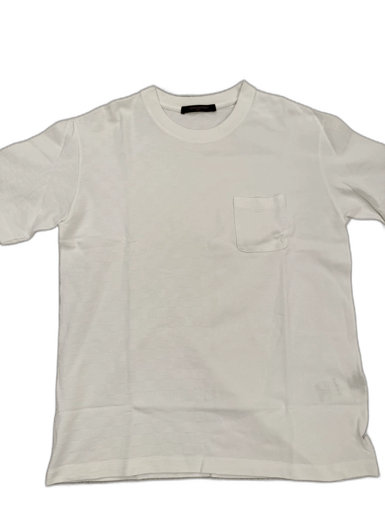 Louis Vuitton White Pocket T-shirt with Checkerboard Pattern Size US L / EU 52-54 / 3 - 1 Thumbnail