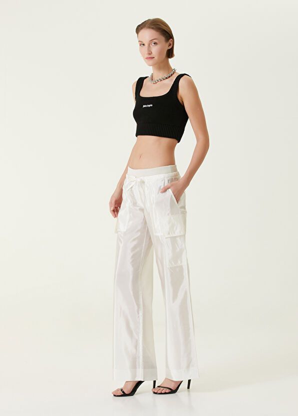 Palm Angels o1y1125 Cargo Sweatpant in Cream Size 26" / US 2 / IT 38 - 4 Thumbnail