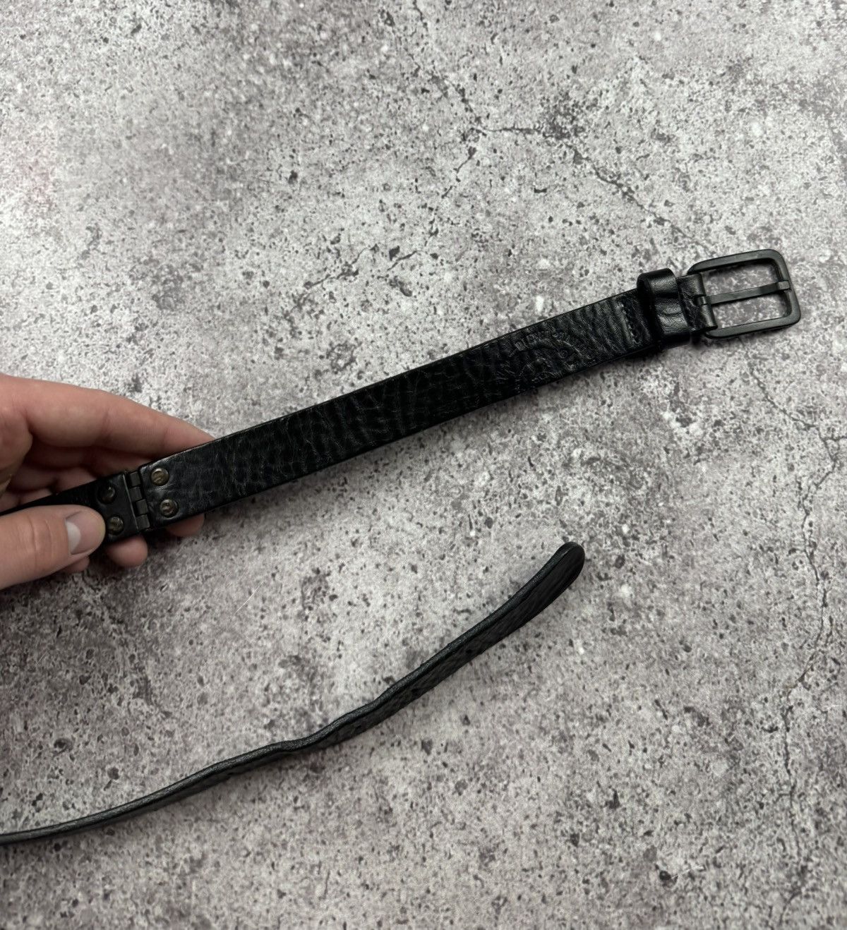 Diesel 00’S NUMBER NINE STYLE DIESEL PUNK HEAD Y2K LEATHER BELT Size ONE SIZE - 13 Thumbnail