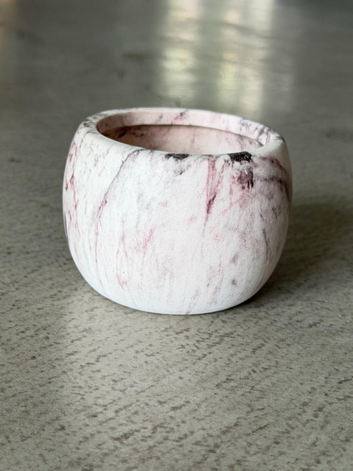 Other Mini Marble Planter / Ceramic Pot / Neutral Decor Size ONE SIZE - 3 Thumbnail