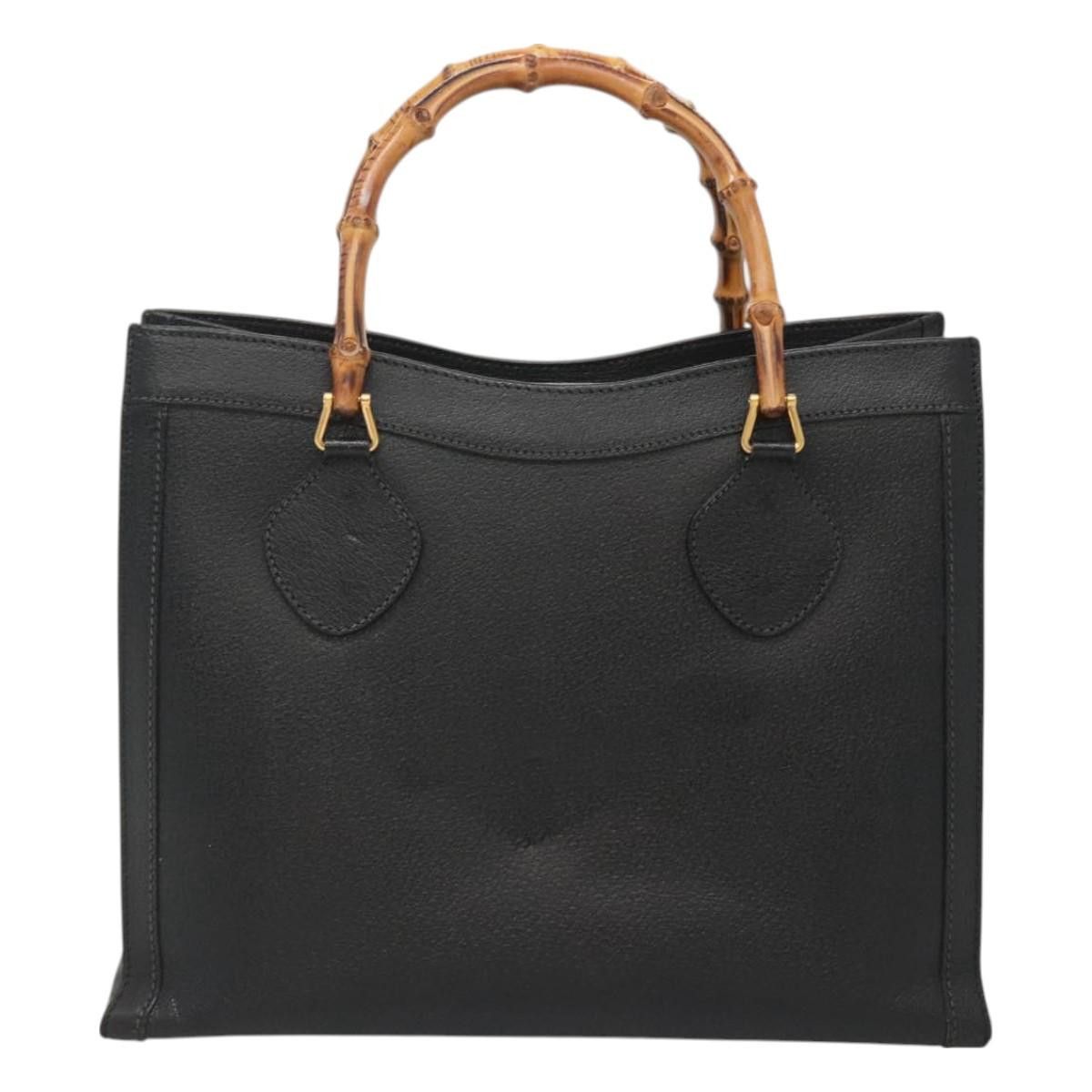Gucci GUCCI Bamboo Hand Bag Leather Black Gold 002 2853 0260 0 Size ONE SIZE - 2 Thumbnail