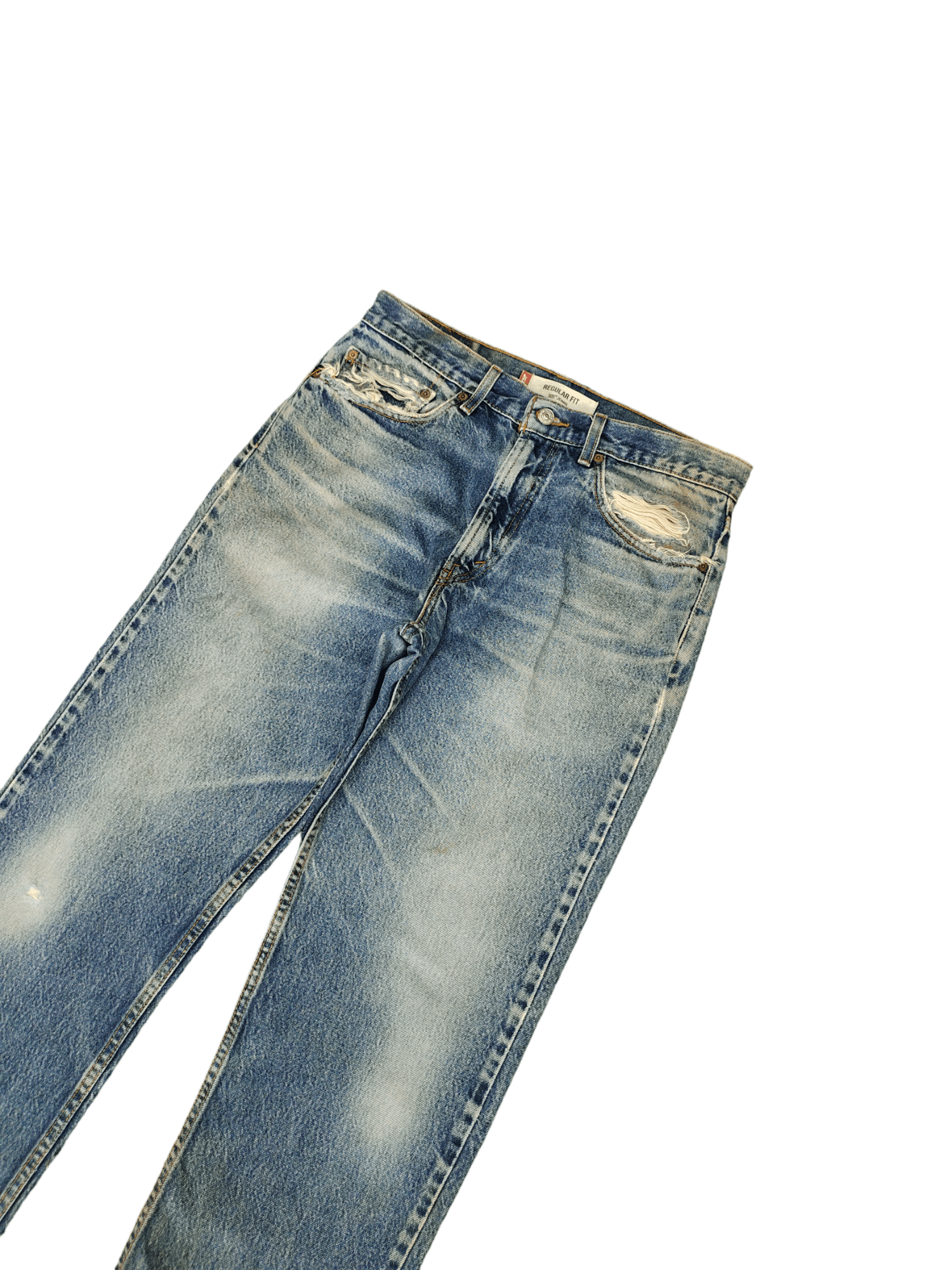 Levi's Size 32x29 Vintage Levis 505 Regular Fit Jeans Distressed Size US 32 / EU 48 - 5 Thumbnail