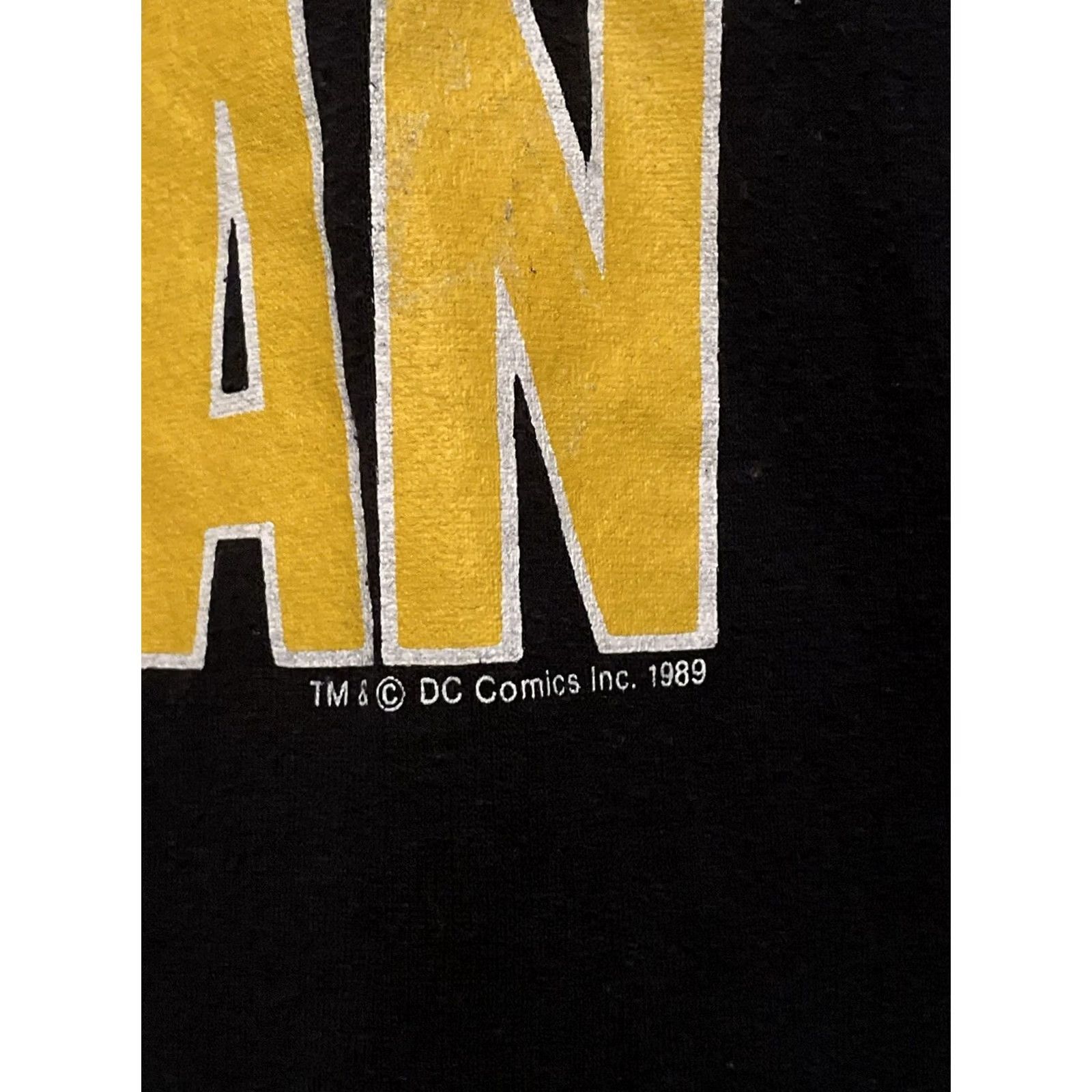 Vintage VINTAGE Batman T Shirt Adult XL Black Crew Neck Short Sleeve DC Comics Speed Limit 70 Batman Logo 1989 Size US XL / EU 56 / 4 - 3 Thumbnail