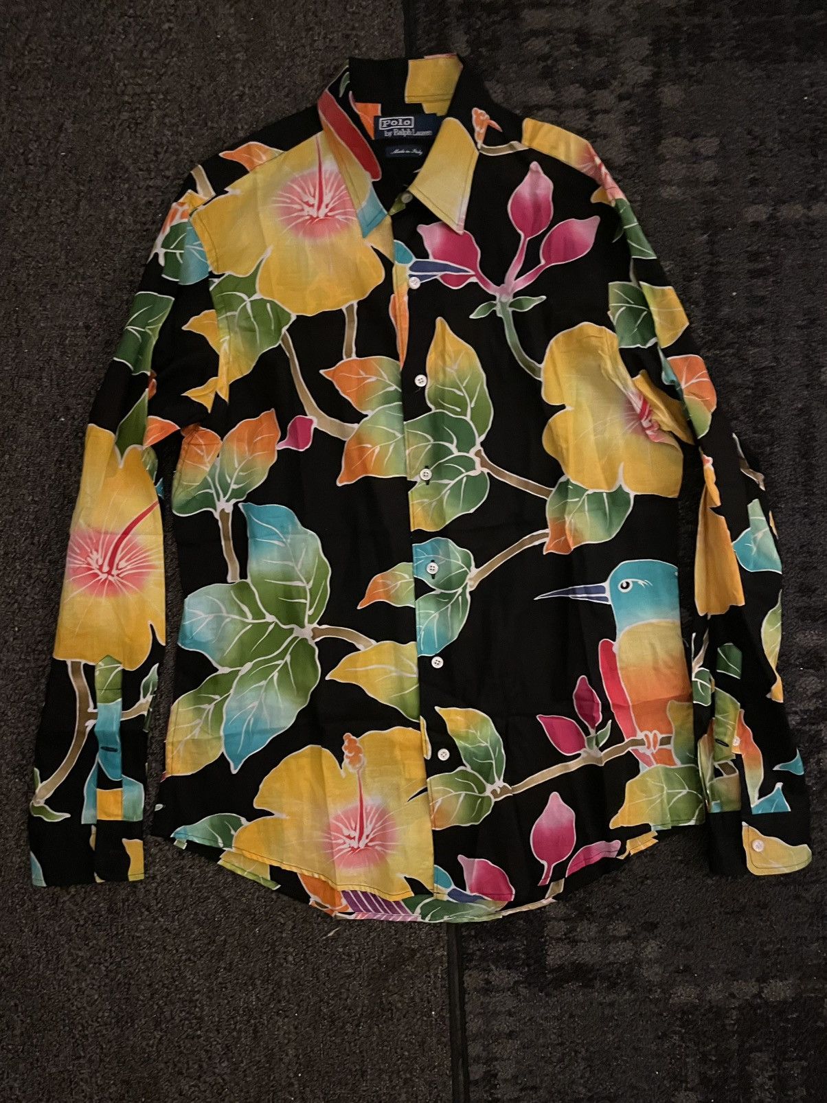 Vintage Polo Ralph Lauren Men’s L Long Sleeve Floral Shirt