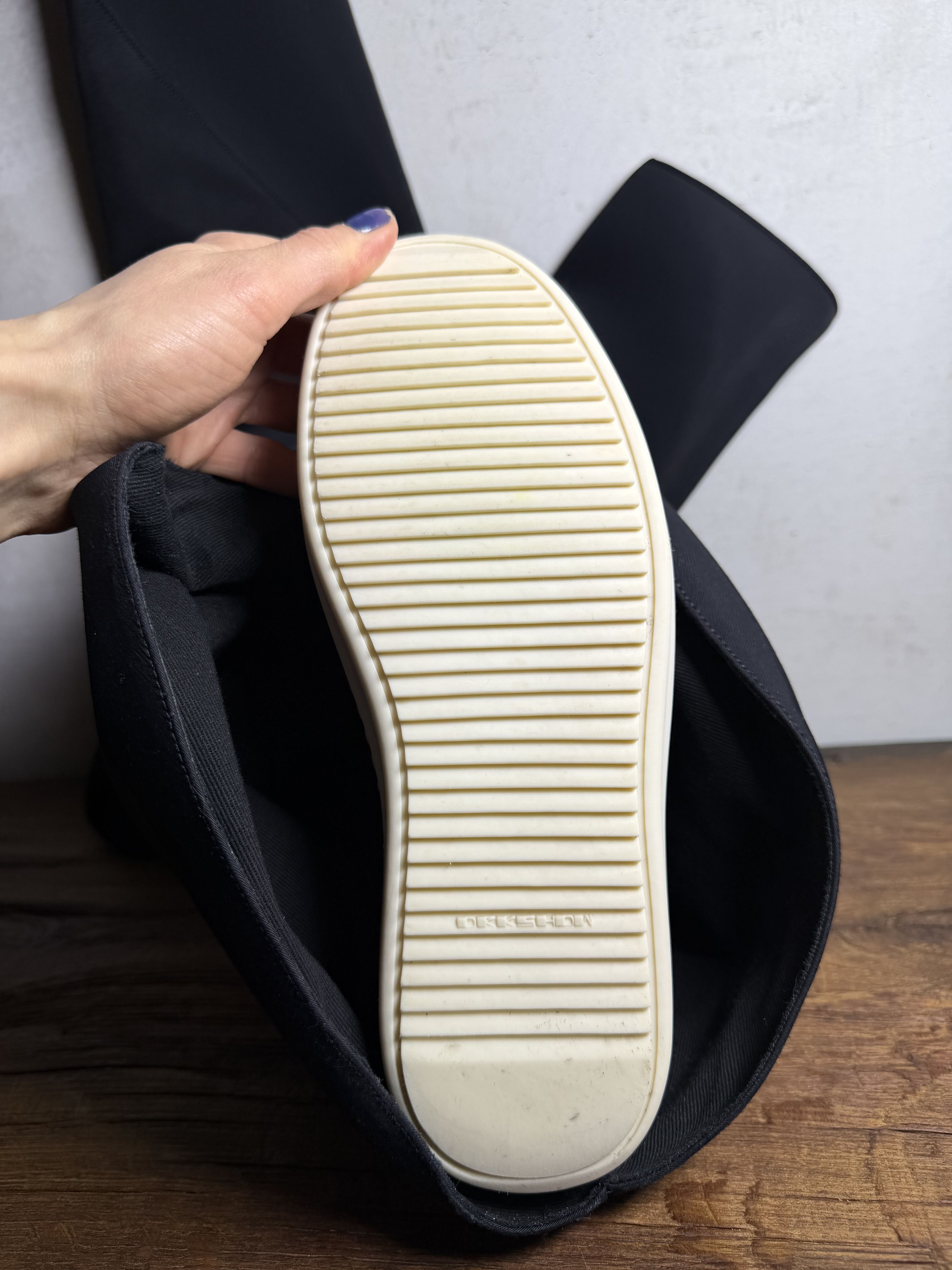 Rick Owens Drkshdw Rick Owens DRKSHDW Black Fetish Sneakers Size US 9 / IT 39 - 3 Thumbnail
