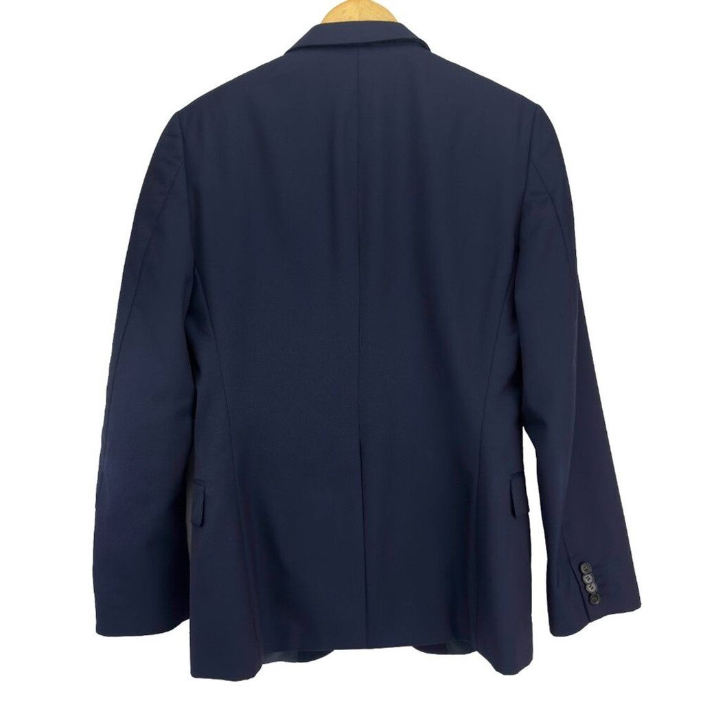 De Fursac DE FURSAC Virgin Serge Carbon Blue Suit Blazer Jacket 46 S/M Size 46R - 5 Thumbnail