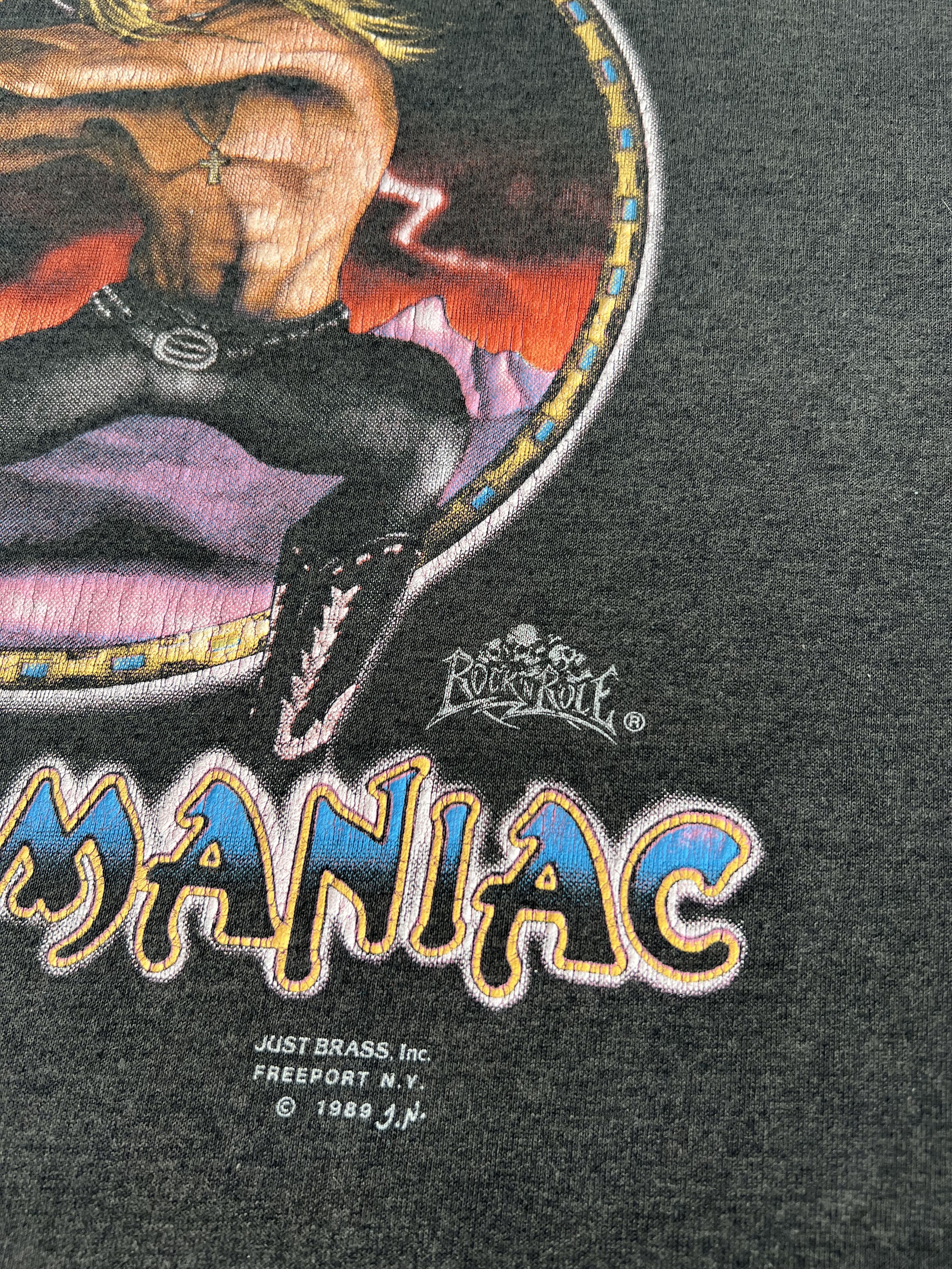 Vintage Vintage 1989 3D Emblem Just Brass Metal Maniac Rock N Role Size US XL / EU 56 / 4 - 5 Thumbnail