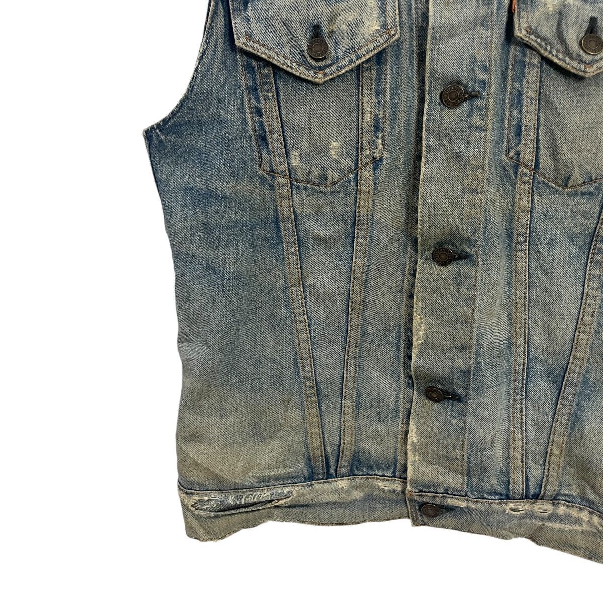 Levi's Vintage Levis Big E Embroidery Logo Sleeveless Denim Jacket Size US M / EU 48-50 / 2 - 12 Thumbnail