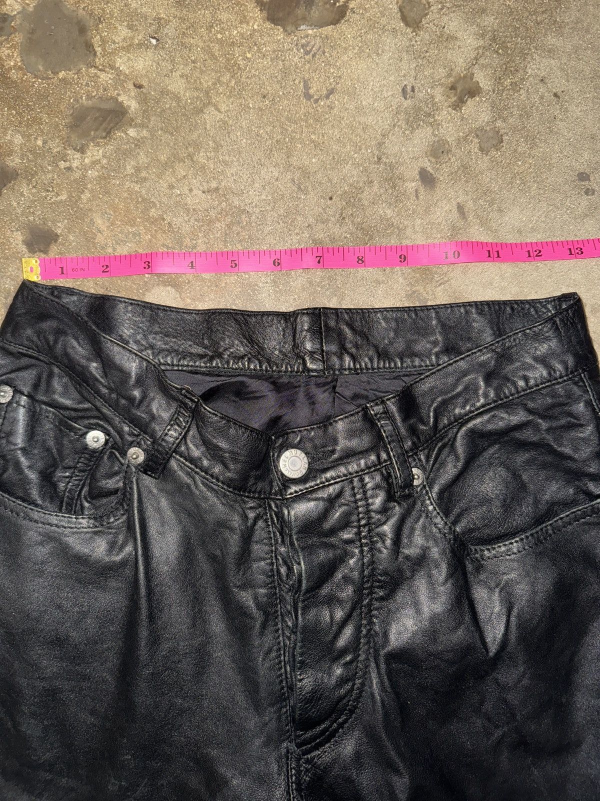 Helmut Lang × Vintage 1998 Helmut Lang Sheep Leather Pants Size 28" / US 6 / IT 42 - 3 Thumbnail