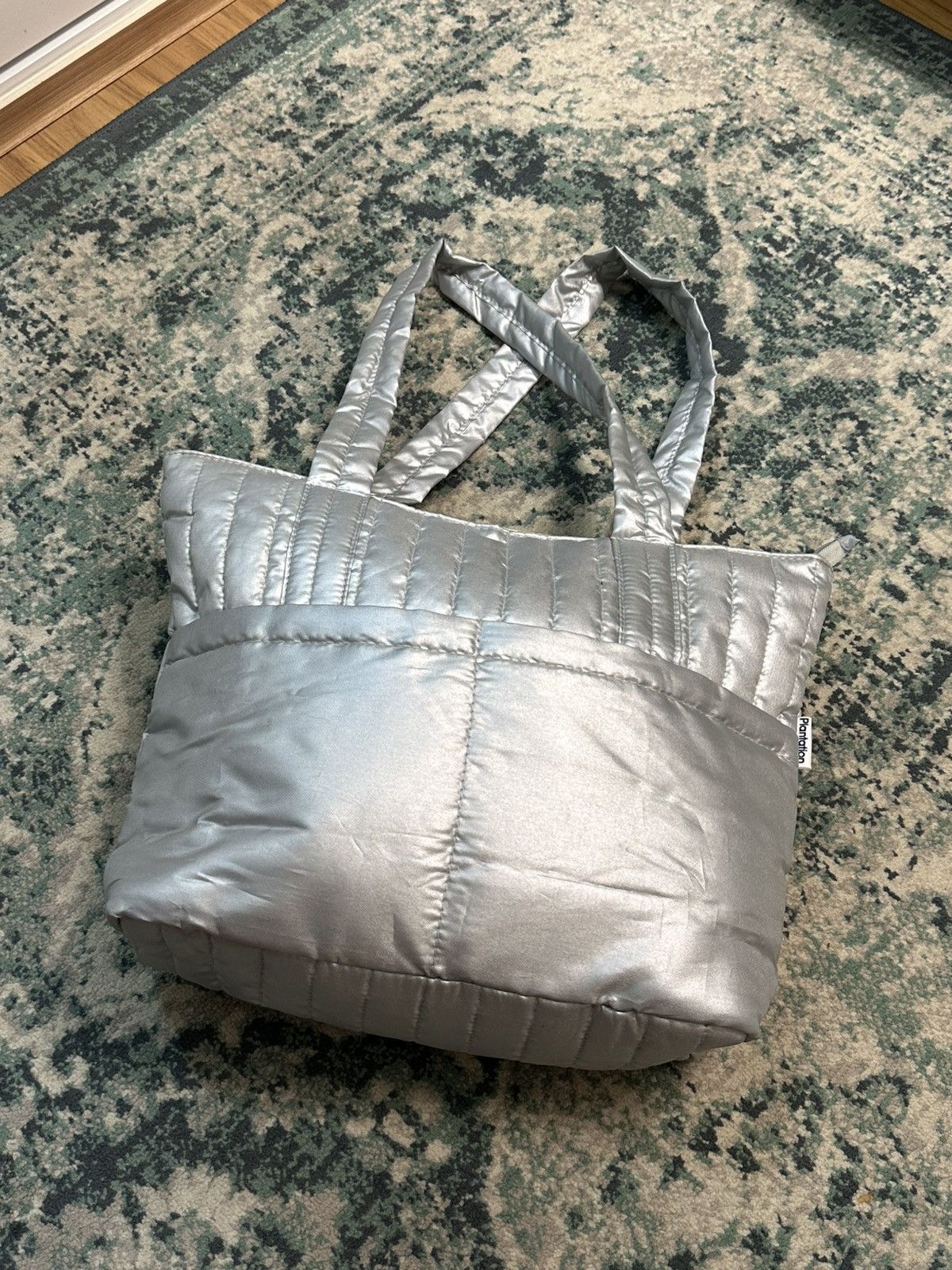 Issey Miyake Plantation By Issey Miyake Silver Puffer Tote Bag Size ONE SIZE - 2 Thumbnail