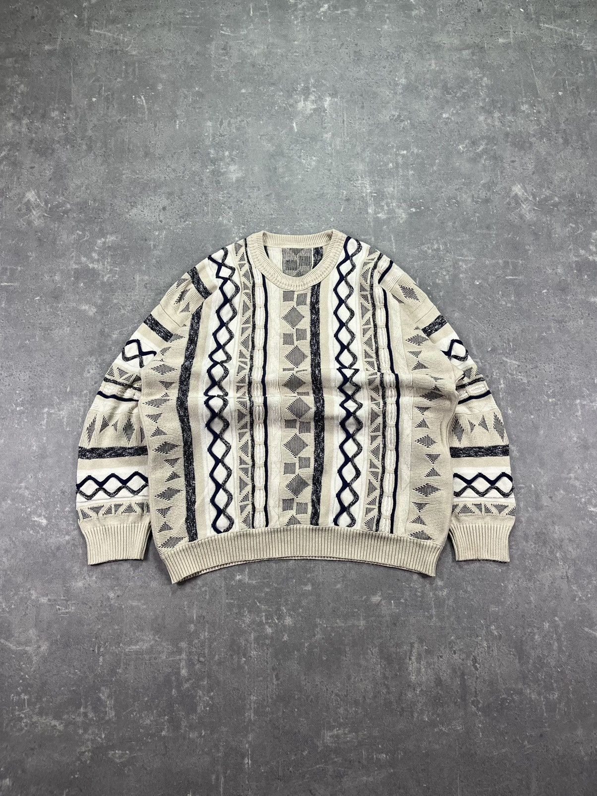 Vintage Jac 3D Cable Knit Sweater Coogi Style 90’s