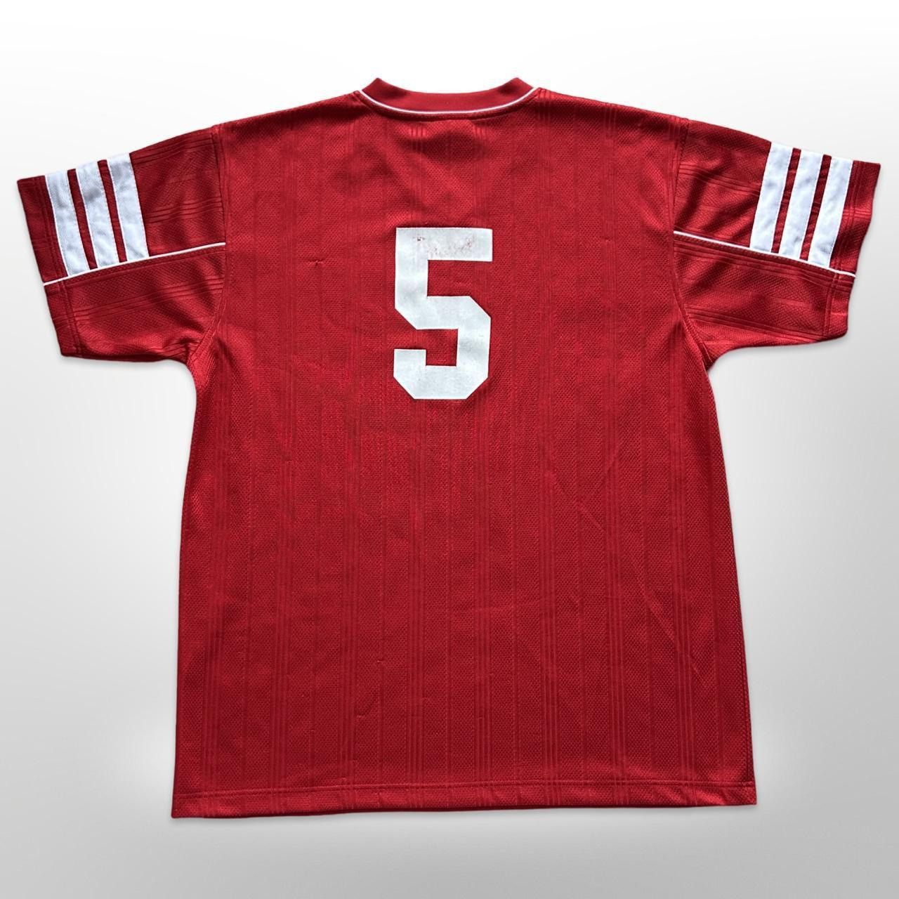 Adidas × Vintage Adidas Vintage Red Soccer Jersey Number 5 Size US XL / EU 56 / 4 - 2 Thumbnail