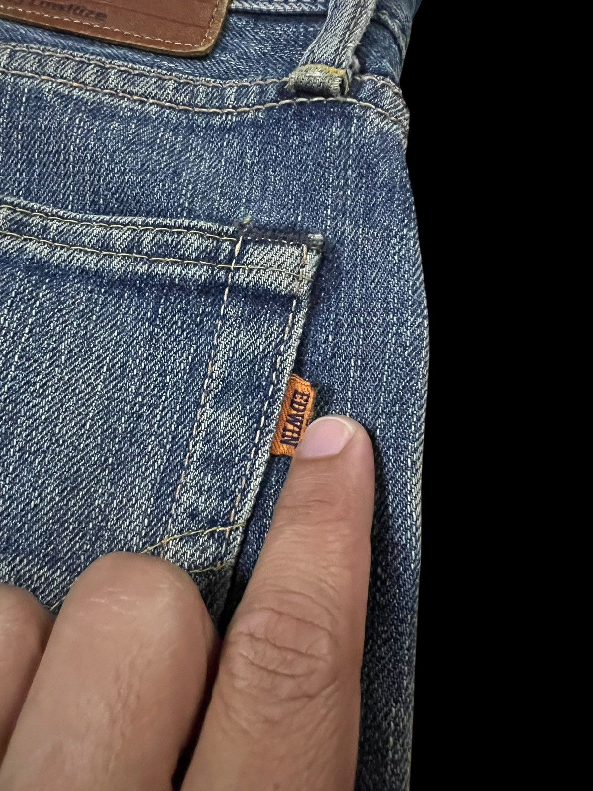 Edwin Vintage Edwin 505 Low Rize Selvedge Distress Mud Wash Jean Size US 31 - 18 Thumbnail