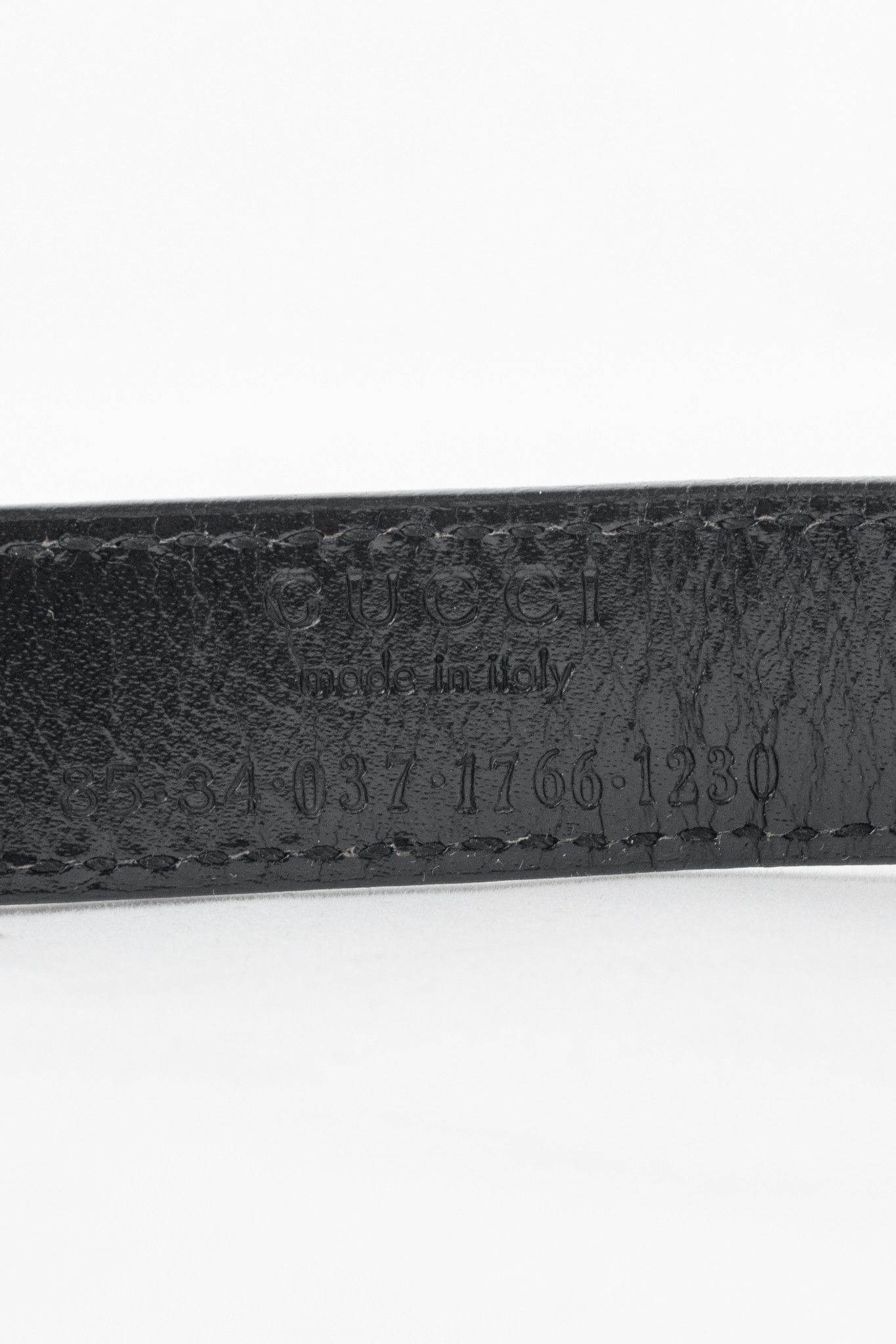 Gucci Gucci Black Leather Logo-Buckle Belt Size ONE SIZE - 6 Thumbnail