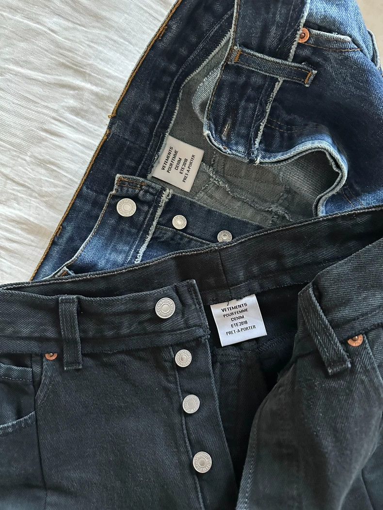 Vetements Vetements SizeXS 2017 deconstructed patched denim pants Size US 31 - 5 Thumbnail