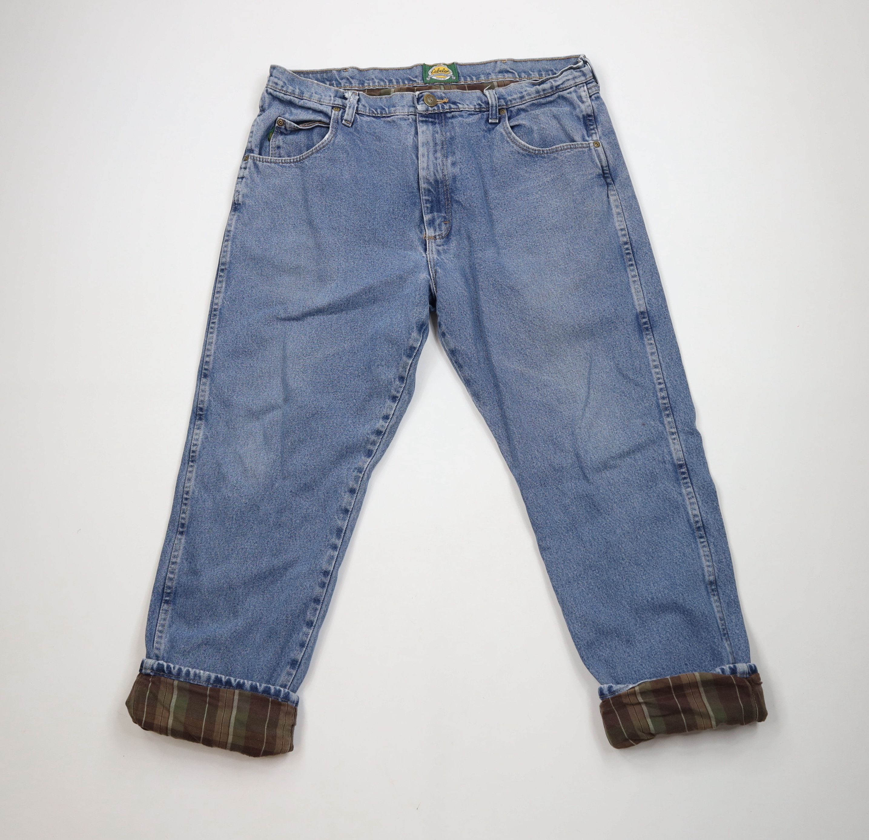 Cabelas Vintage Cabelas Flannel Lined Straight Leg Denim Jeans Size US 38 / EU 54 - 1 Thumbnail