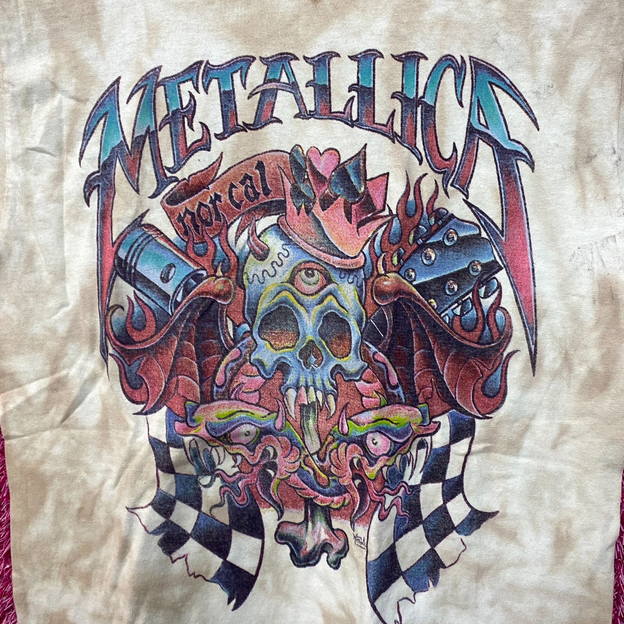 Band Tees × Vintage Metallica Norcal Tiedye Rock tshirt size small Size US S / EU 44-46 / 1 - 2 Thumbnail