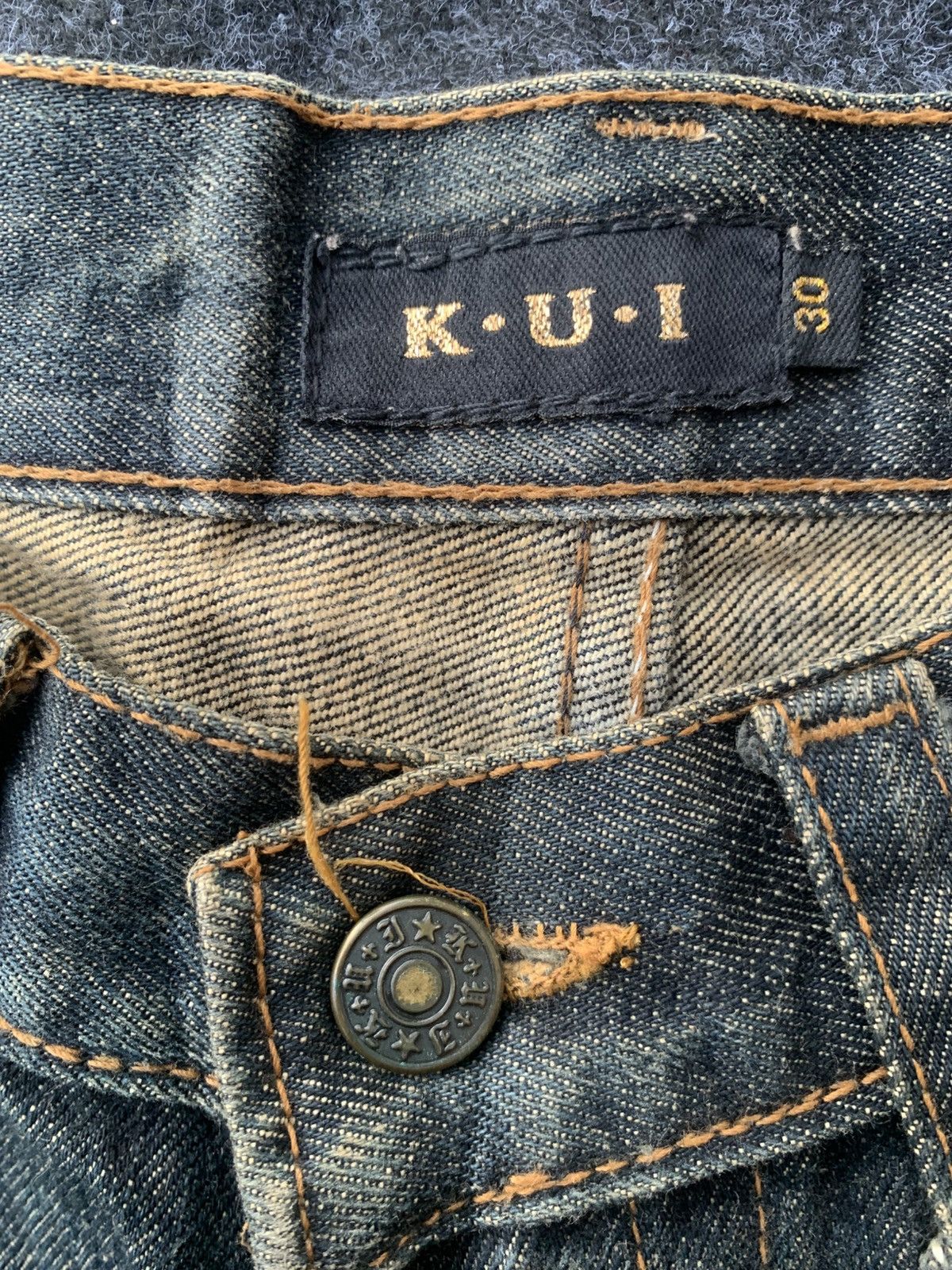 Vintage Distressed K.U.I Rusty jeans. Size US 31 - 7 Thumbnail