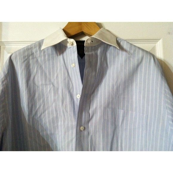 Other HENRY JACOBSON MENS BLUE 100%COTTON DRESS SHIRT 16/32-33 Size US L / EU 52-54 / 3 - 2 Thumbnail