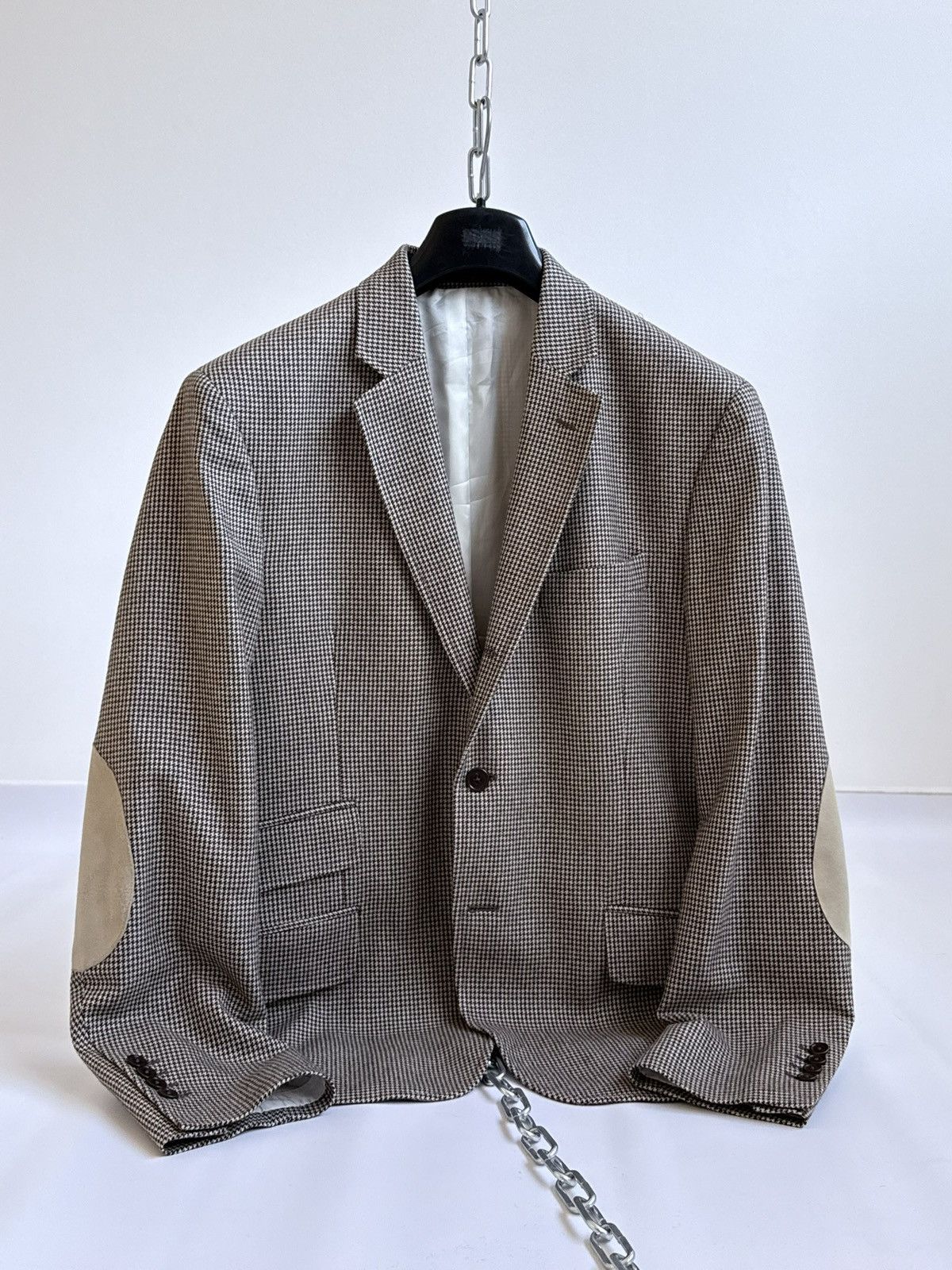 Hackett Hackett London Wool-Cotton Elbow Patch Blazer Jacket Size 40R - 3 Thumbnail