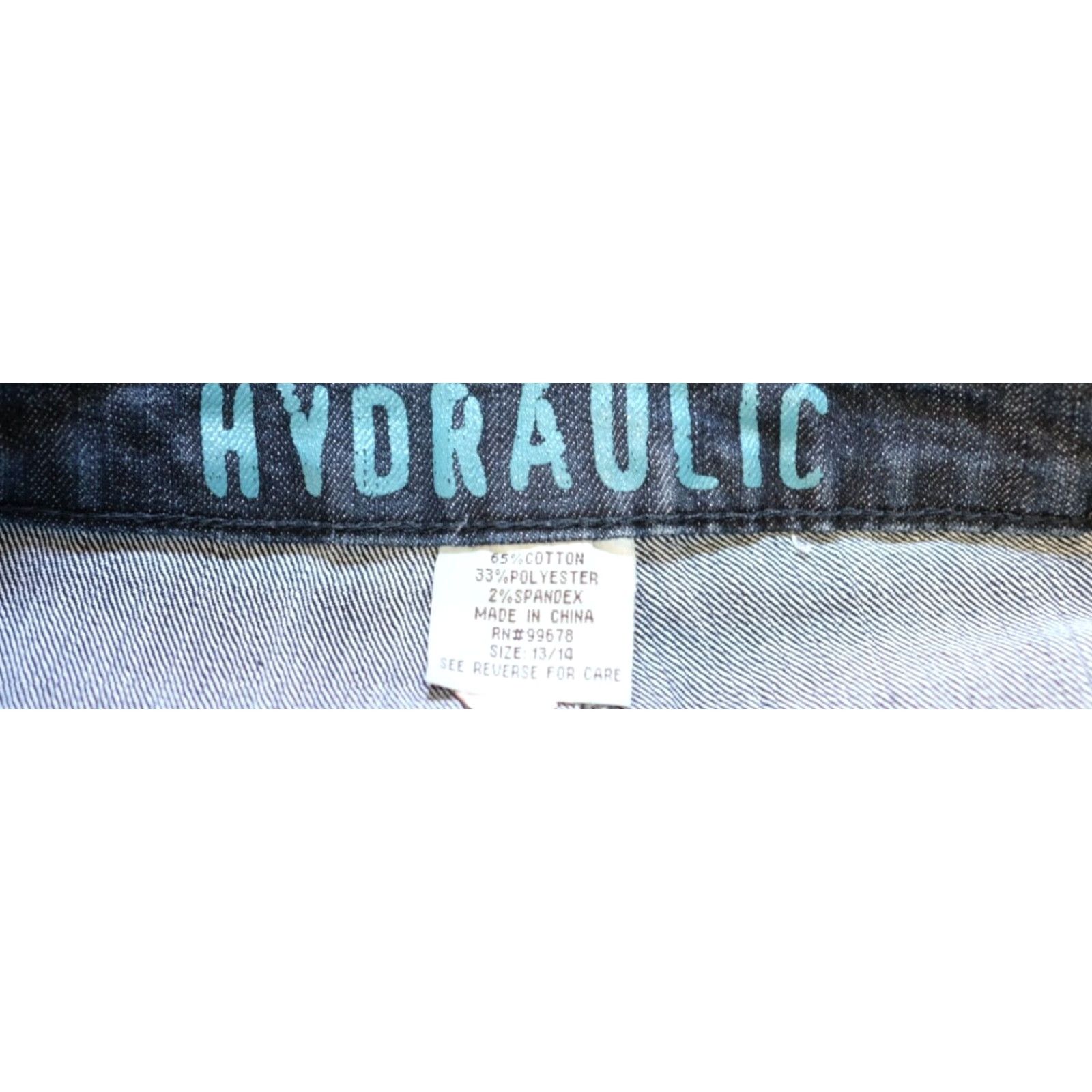 Denime Hydraulic Jeans Cut Off Denim Thick Stitch Embroidered Shorts Size 13/14 Blue Womens Size 24" / US 00 / IT 34 - 8 Thumbnail