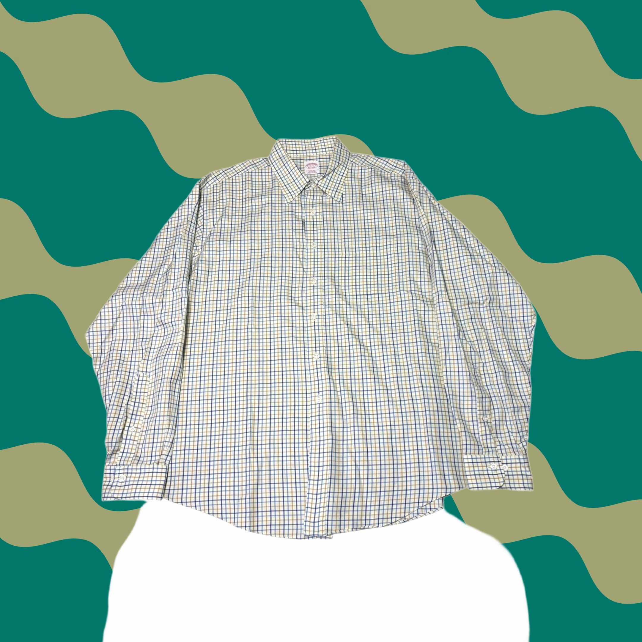 Brooks Brothers VINTAGE Brooks Brothers Mens XL Long Sleeve Button-Down Shirt Plaid Check Woven Italy Size US XL / EU 56 / 4 - 1 Thumbnail