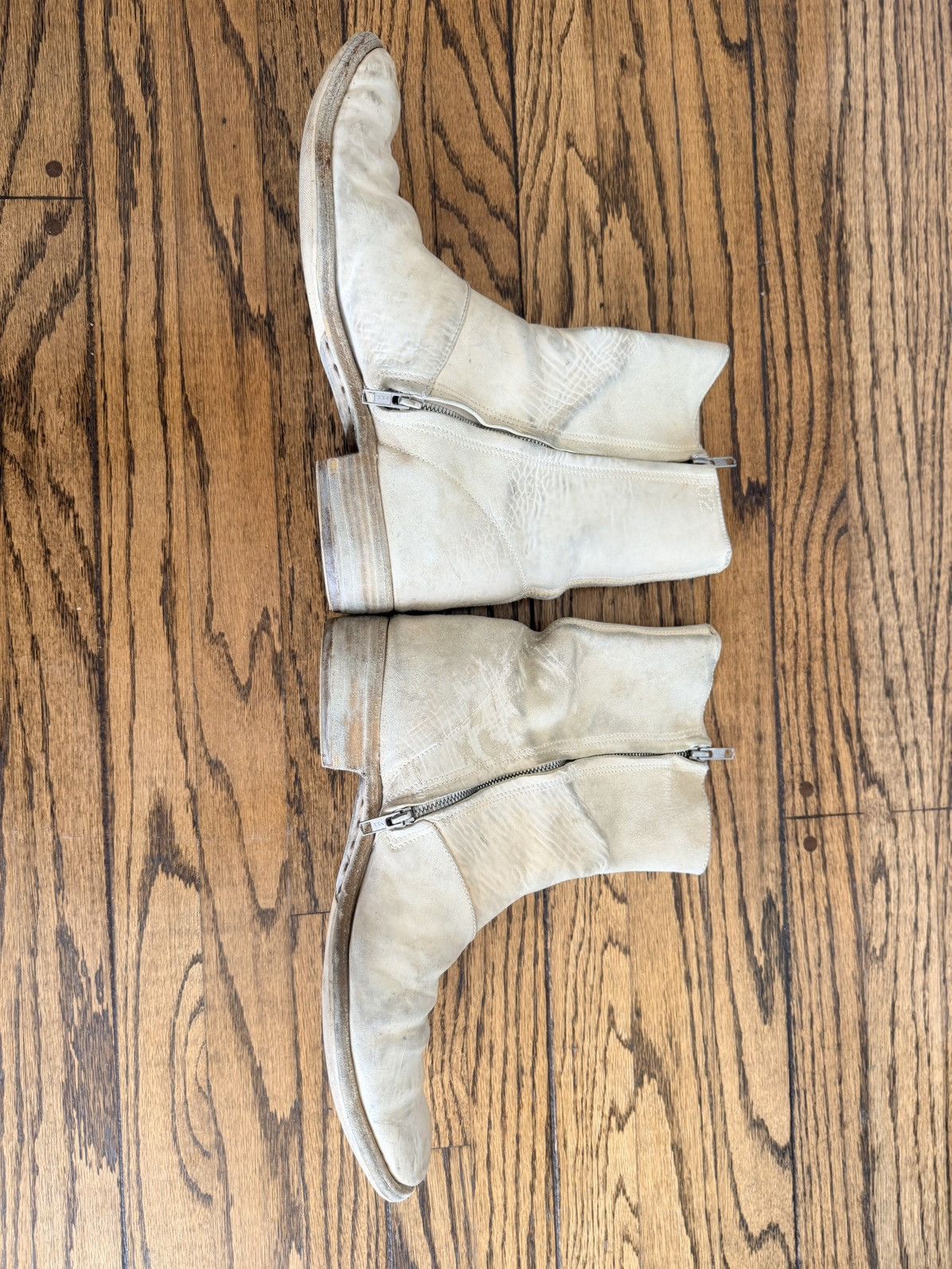Carol Christian Poell Carol Christian Poell Cream Side-Zip Boots Size US 9.5 / EU 42-43 - 2 Thumbnail