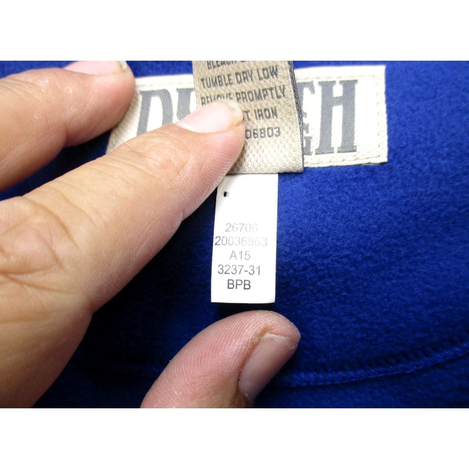 Duluth Trading Company Duluth Jacket Mens XL Tall Blue Full Zip Windbreaker Fleece Outdoor Pockets Zip Chest Pocket Zipper Stand Collar 100% Polyester Workwear Casual Size US XL / EU 56 / 4 - 3 Thumbnail
