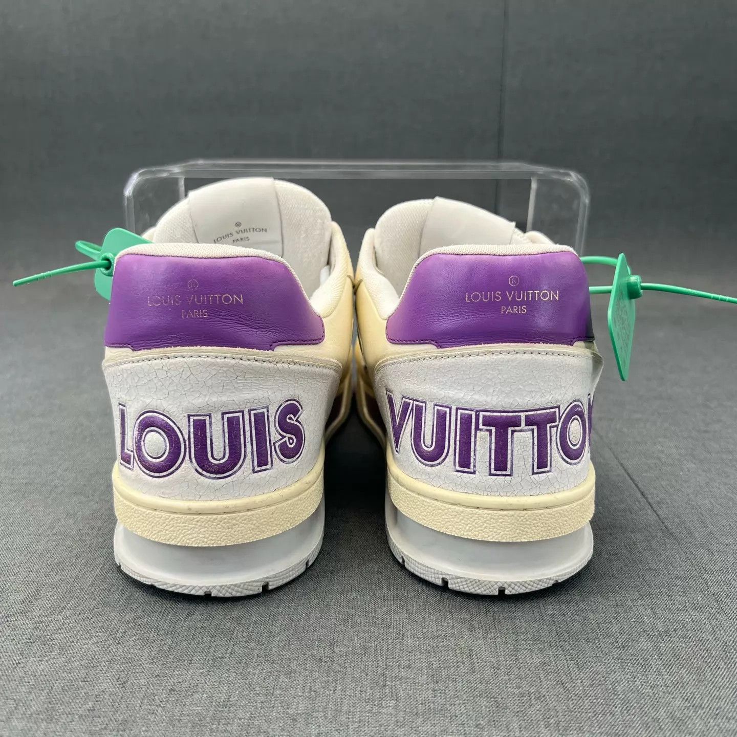 Louis Vuitton LV Trainer White Purple Velcro 45 Size US 12 / EU 45 - 5 Thumbnail