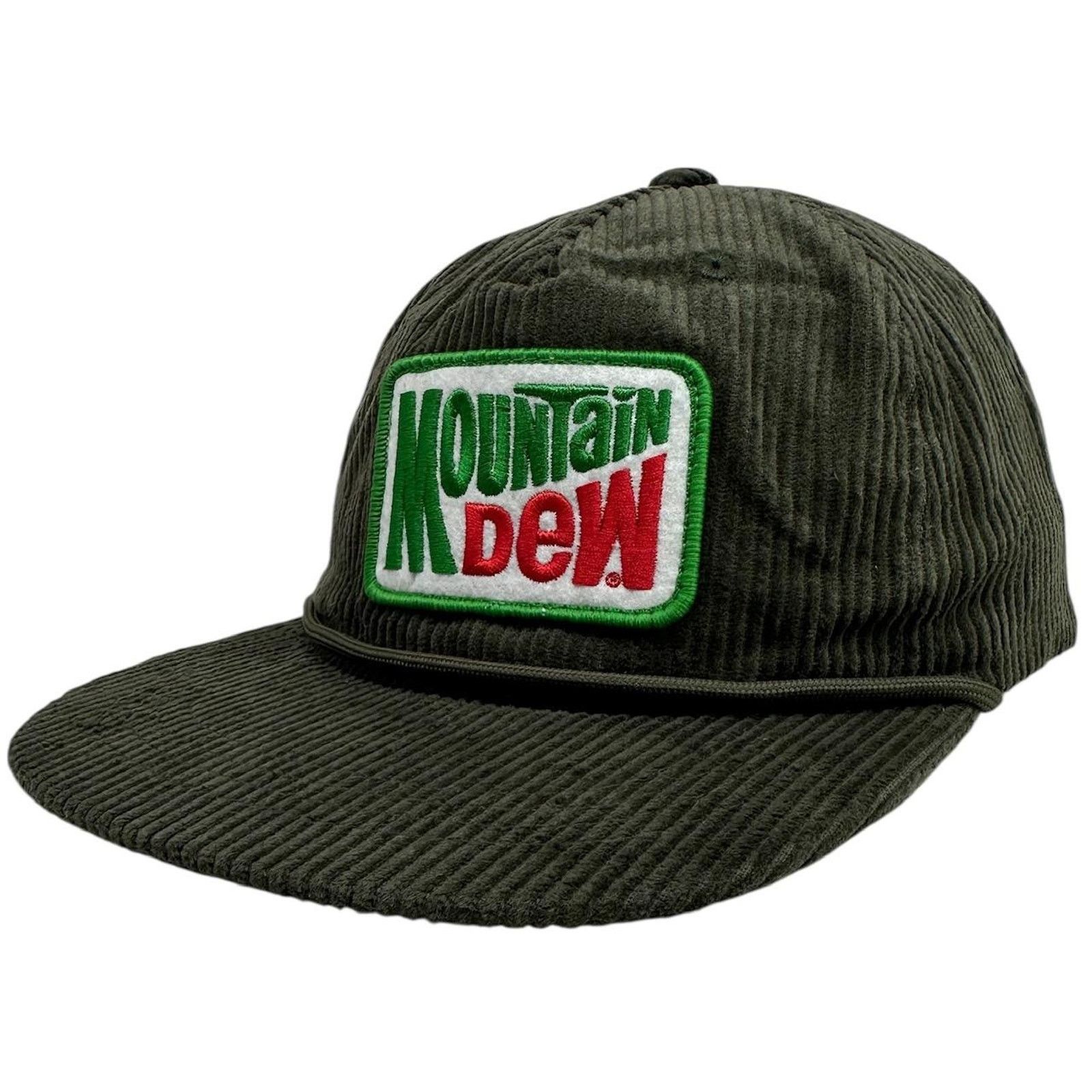 Mountain Dew Mountain Dew Snapback Hat Embroidered Vintage Logo Corduroy Size ONE SIZE - 1 Thumbnail