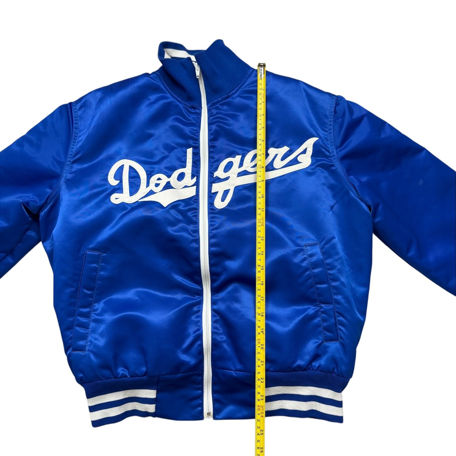 MLB VTG LA DODGERS LICENSED SATIN JACKET DUGOUT SHERPA LINED Size US M / EU 48-50 / 2 - 13 Thumbnail