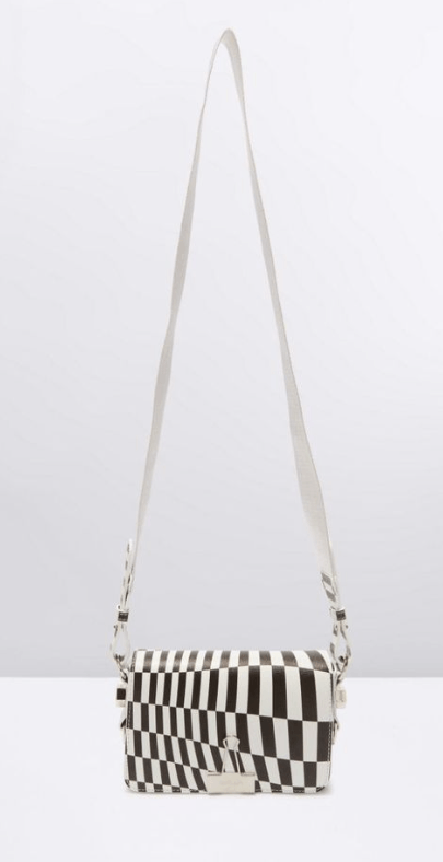 Off-White o1mle0824 Size: OS / Optical Mini Flap Bag in White & Black Size ONE SIZE - 1 Thumbnail