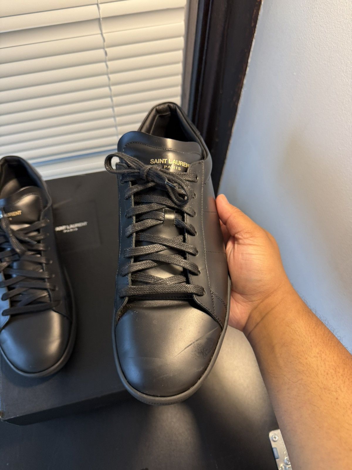 Saint Laurent Paris Saint Laurent Paris Court Classic Sneakers Size 45.5 / 12.5 Size US 12.5 / EU 45-46 - 5 Thumbnail